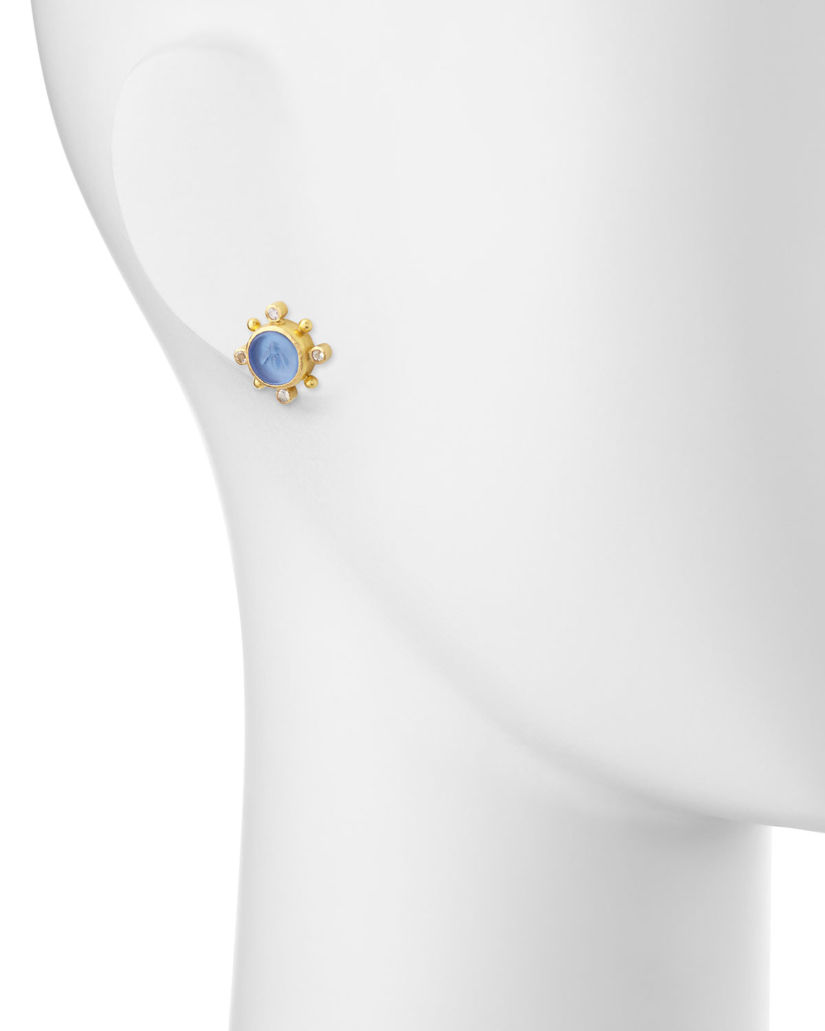 19K Tiny Bee Stud Earrings