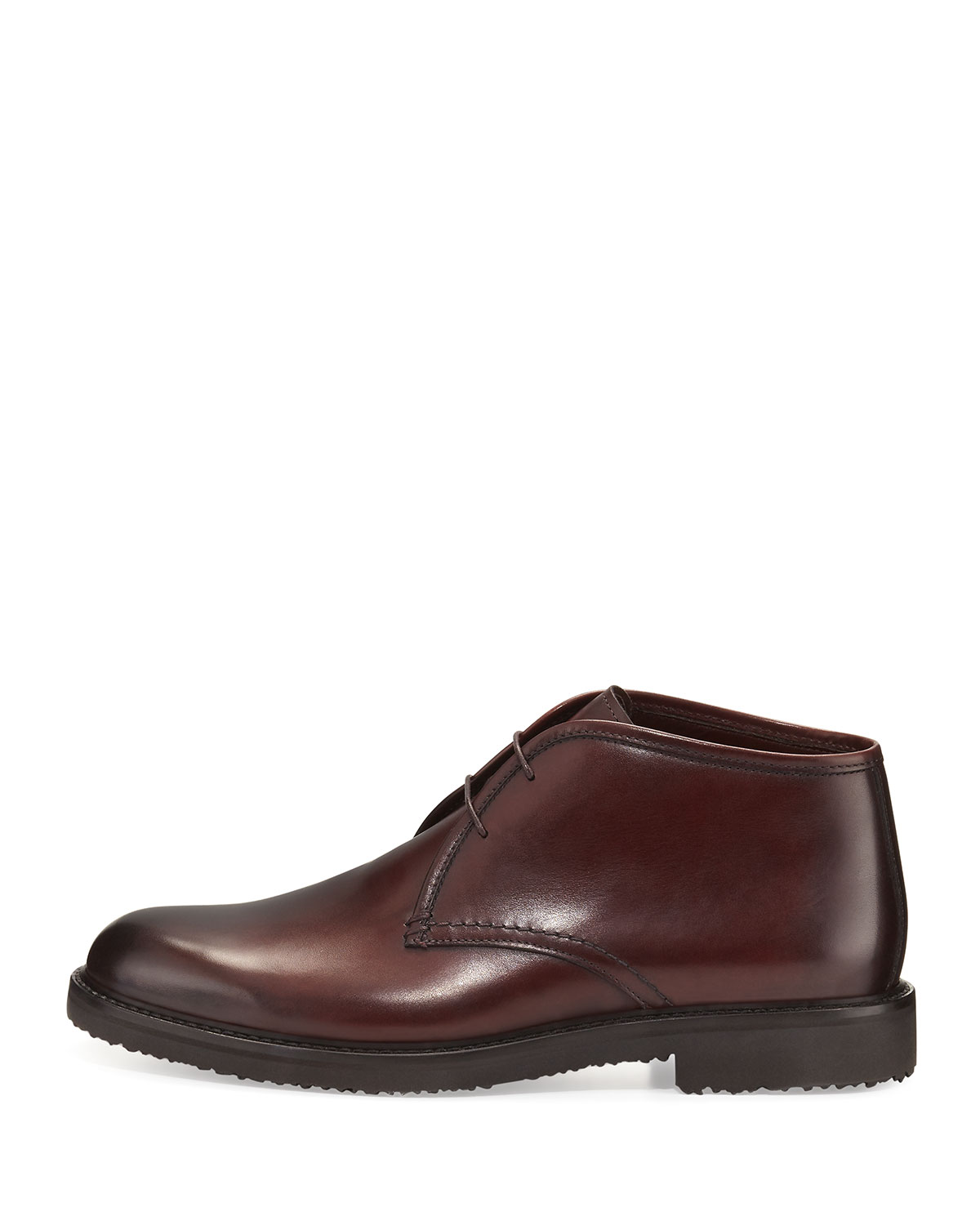 Leather Chukka Boot, Burgundy