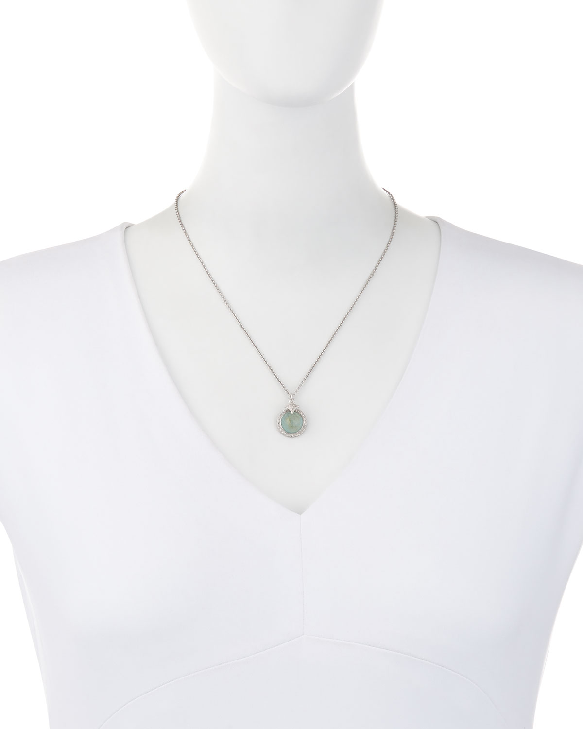 New World Doublet Pendant Necklace with Diamonds