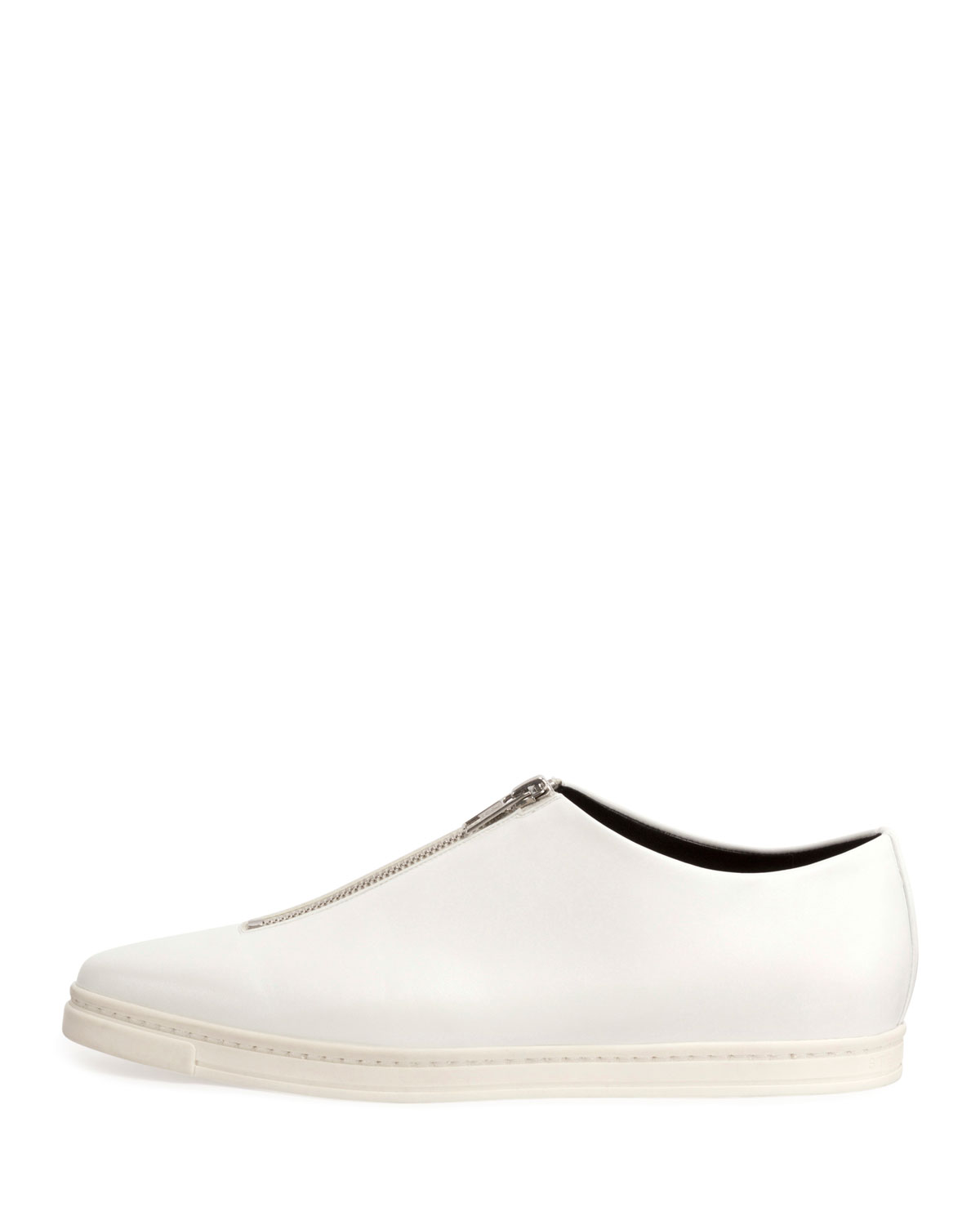 Sligo Zip-Front Sneaker, White