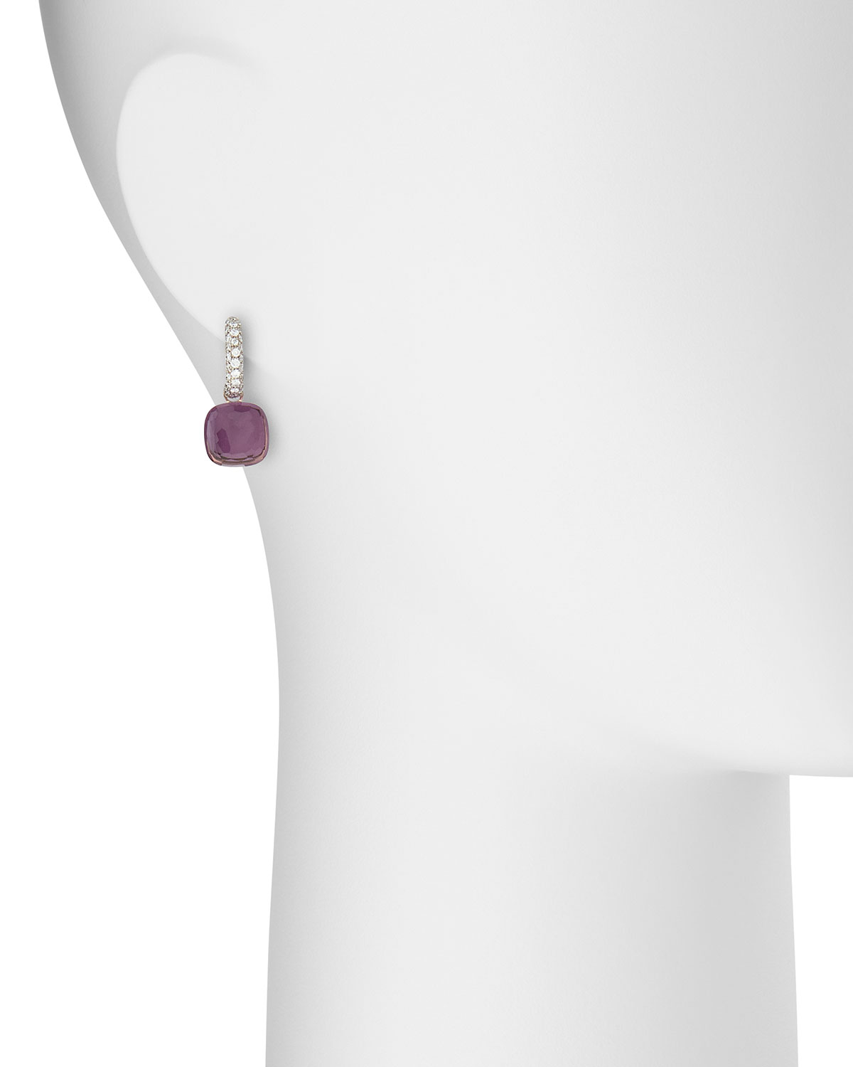 Nudo Amethyst Diamond Drop Earrings