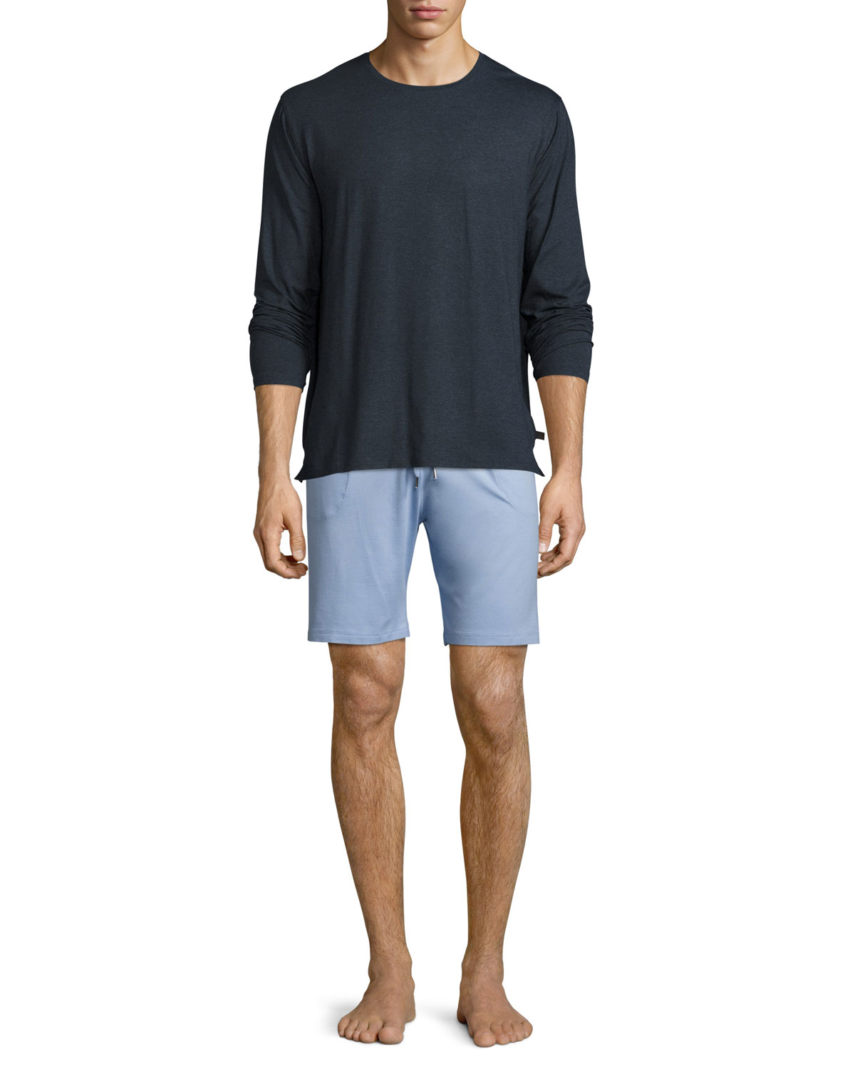 Basel Jersey Lounge Shorts, French Blue