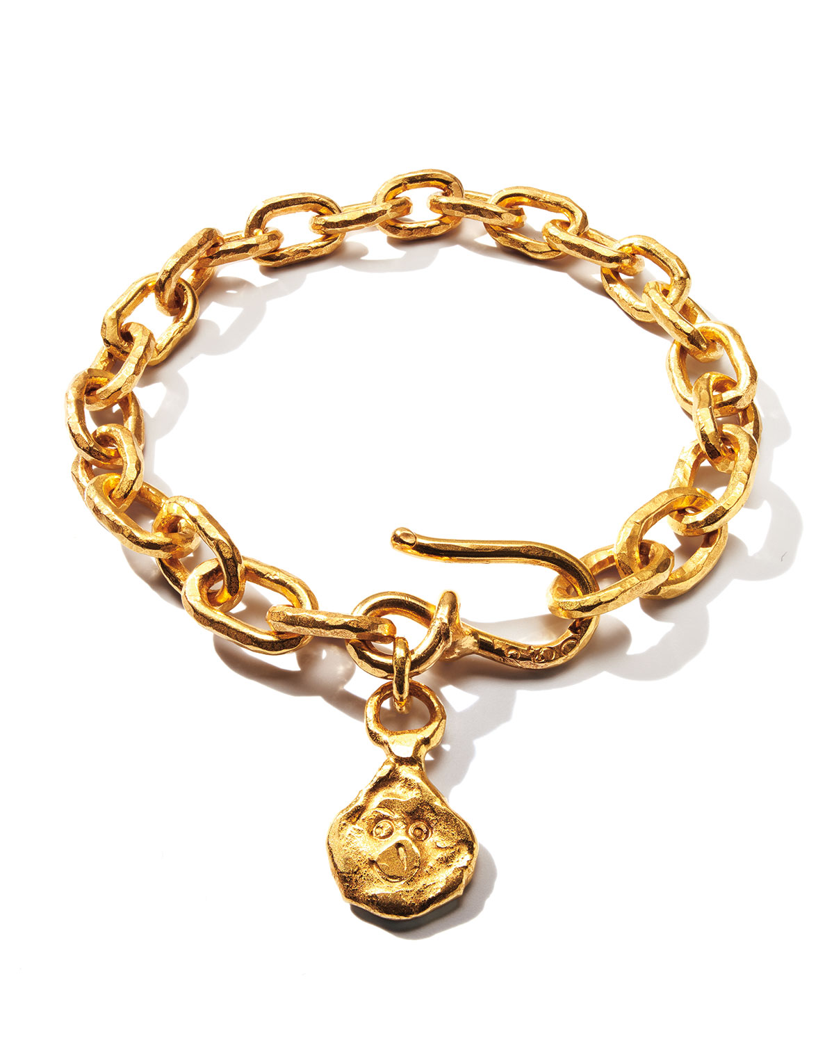 Cadene 22K Yellow Gold Charm Bracelet