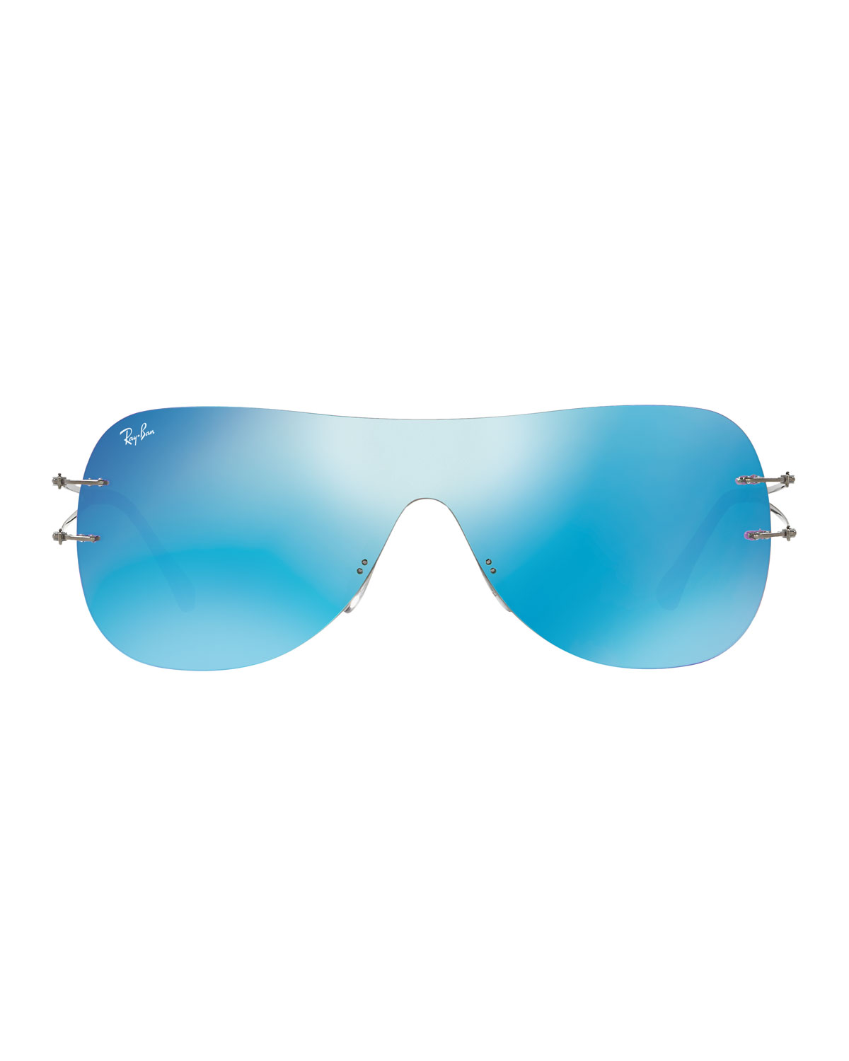 Tech Light Ray Flash Mask Sunglasses, Gunmetal/Blue