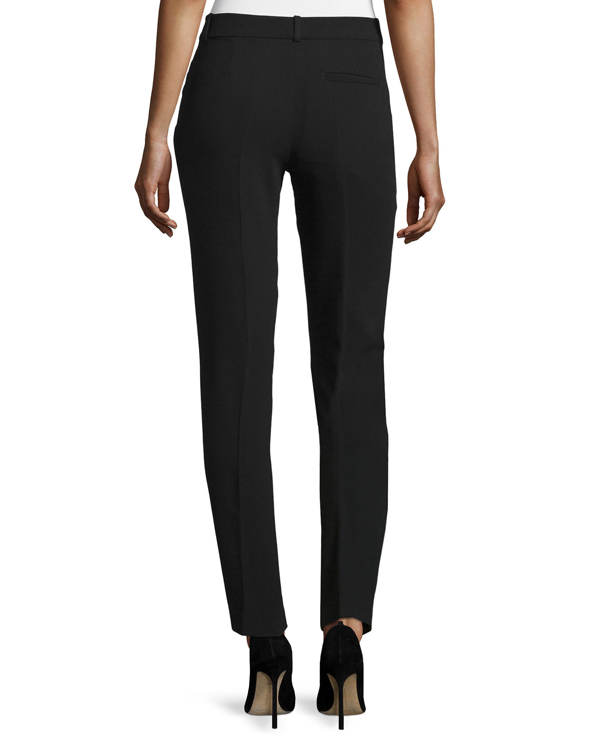 Ben Crepe Ankle Pants, Black