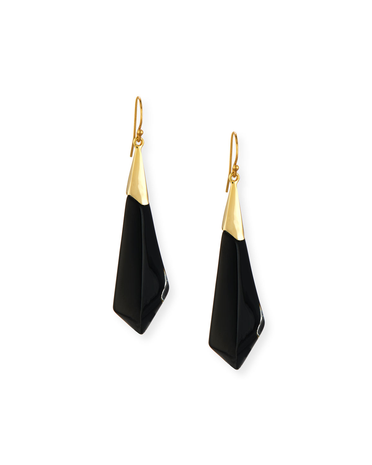 Faceted Lucite Wire Drop Earrings