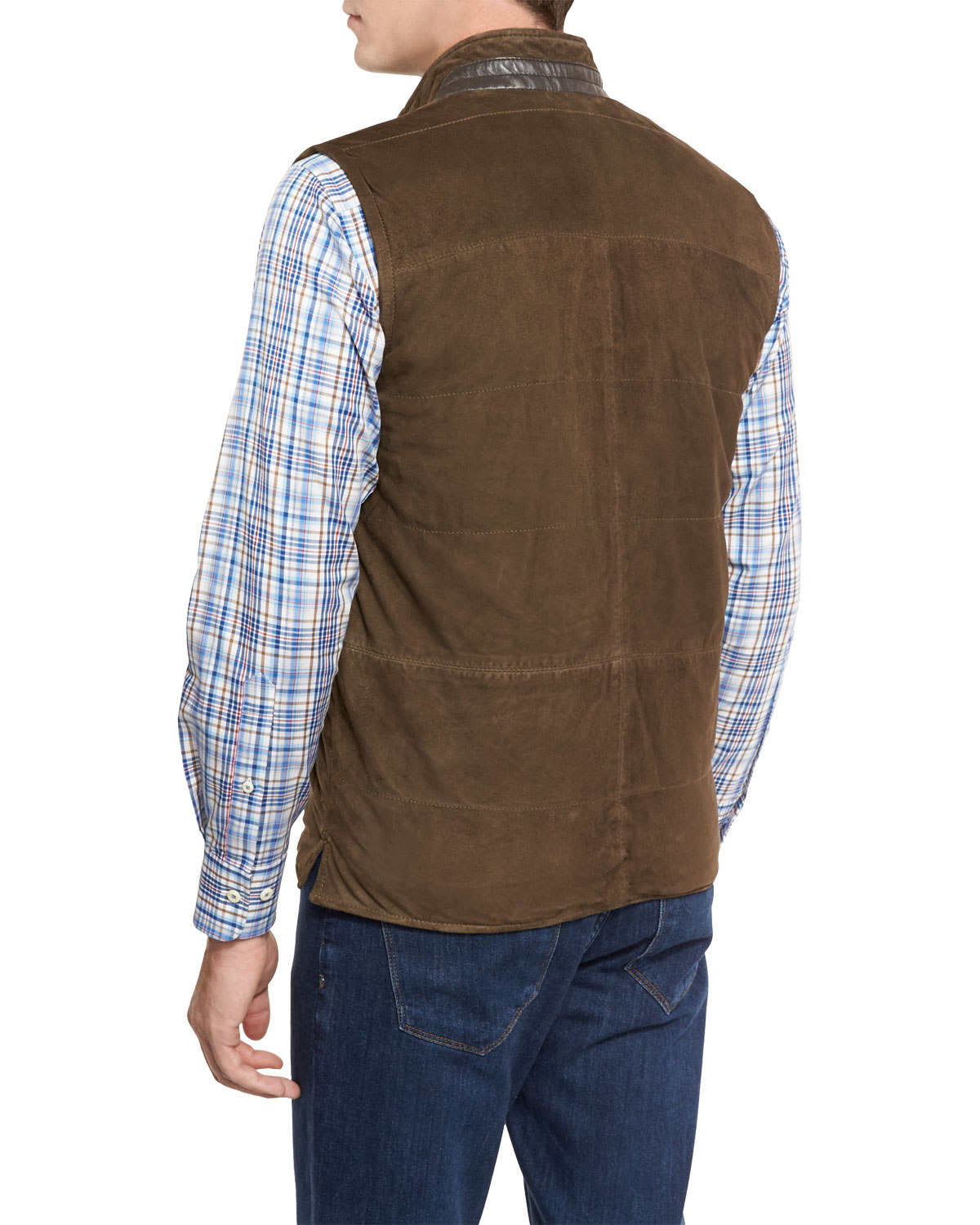 Cheyenne Quilted Suede Vest, Bison