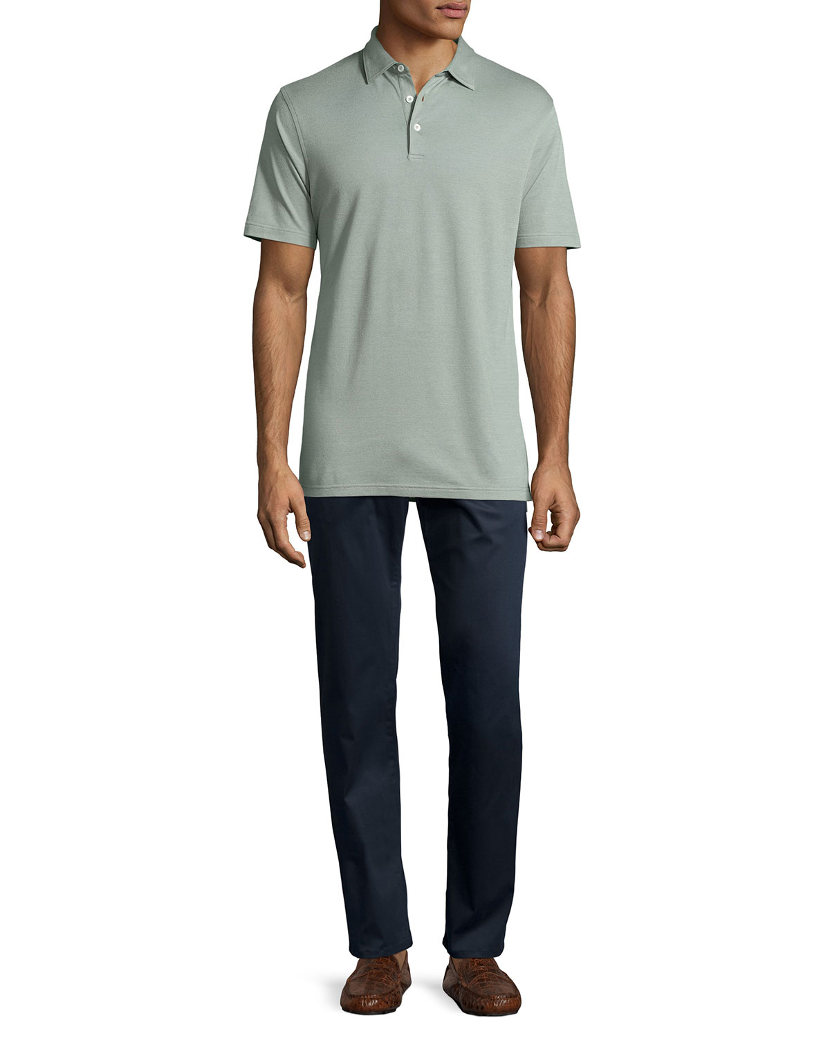 Collection Perfect Pique Polo Shirt, Sage