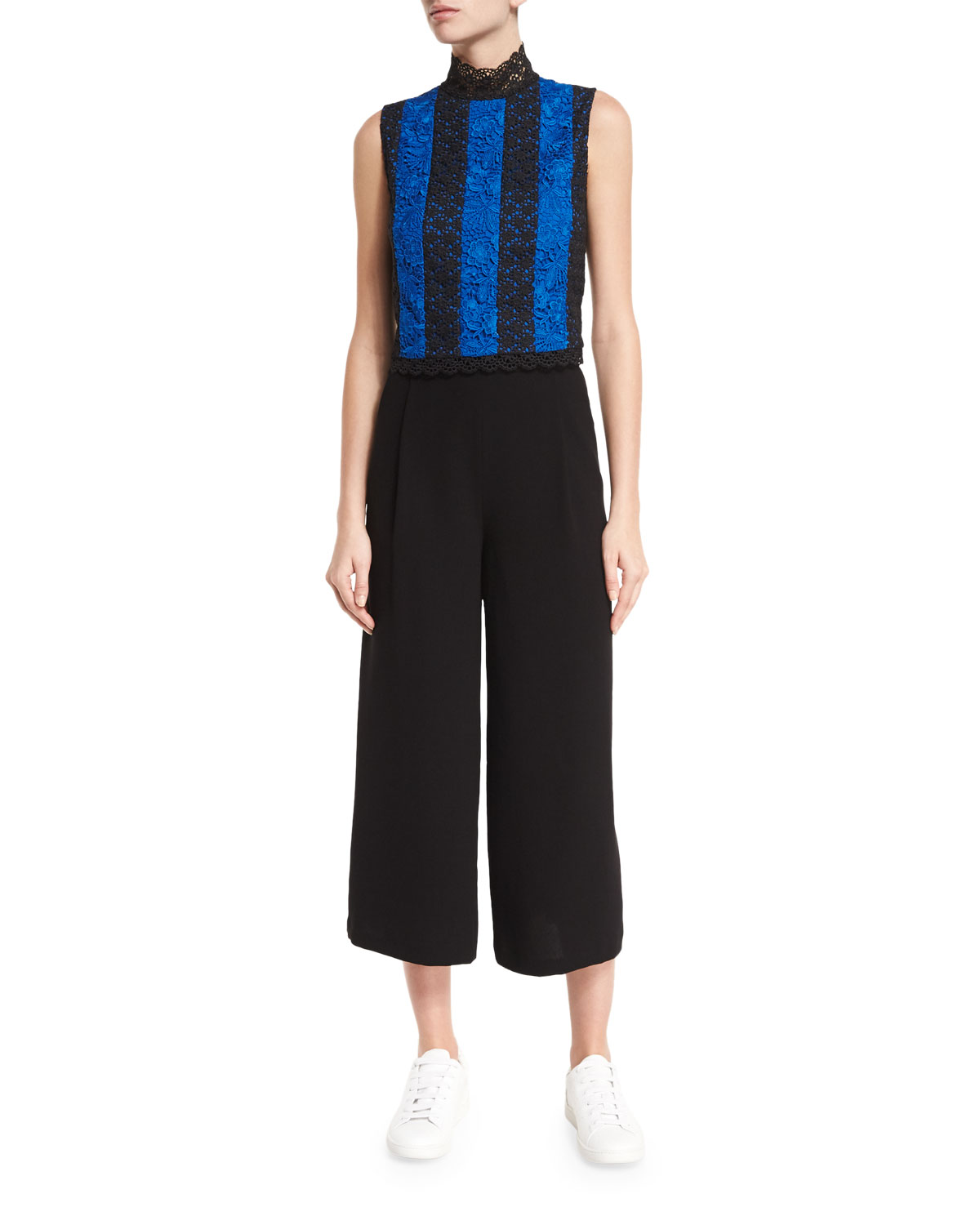 Bonita Colorblock Lace Sleeveless Top