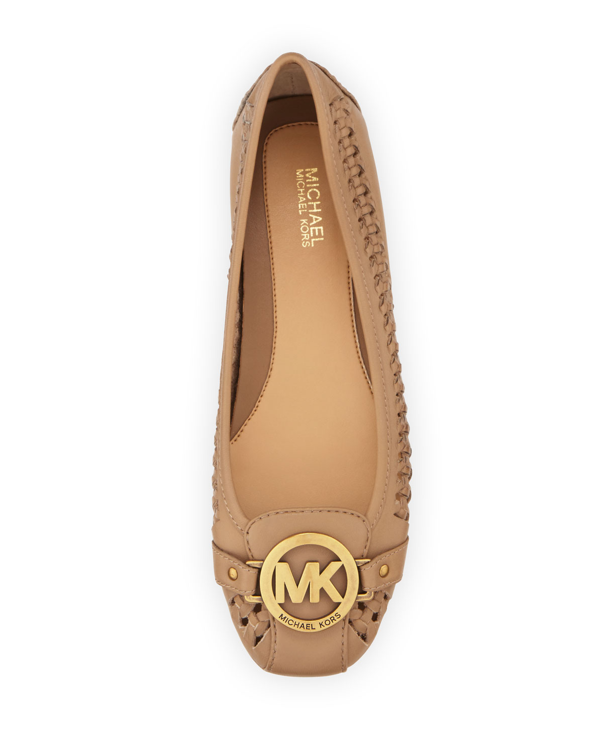 Fulton Woven Leather Moccasin, Dark Khaki