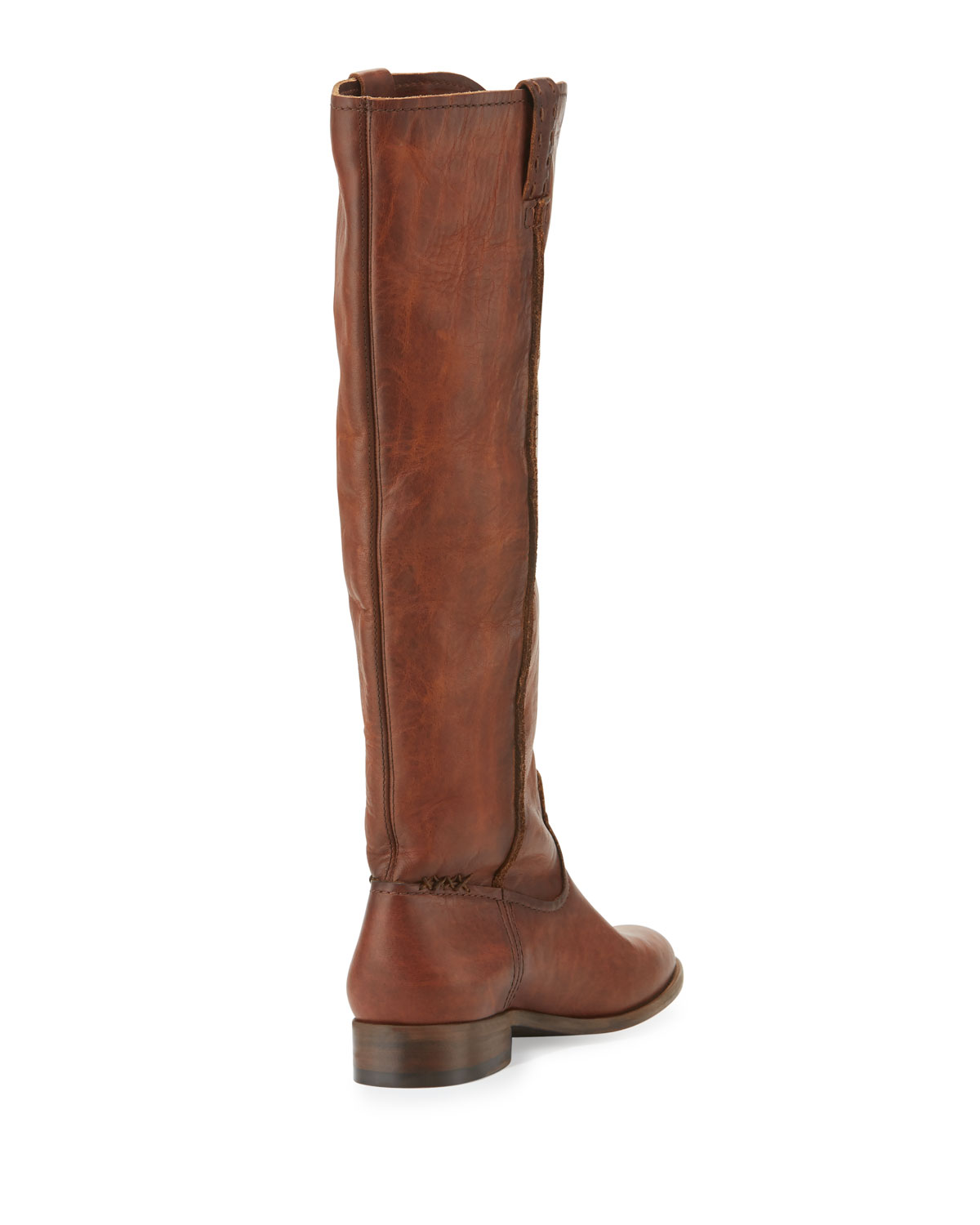 Cara Leather Knee Boot, Cognac