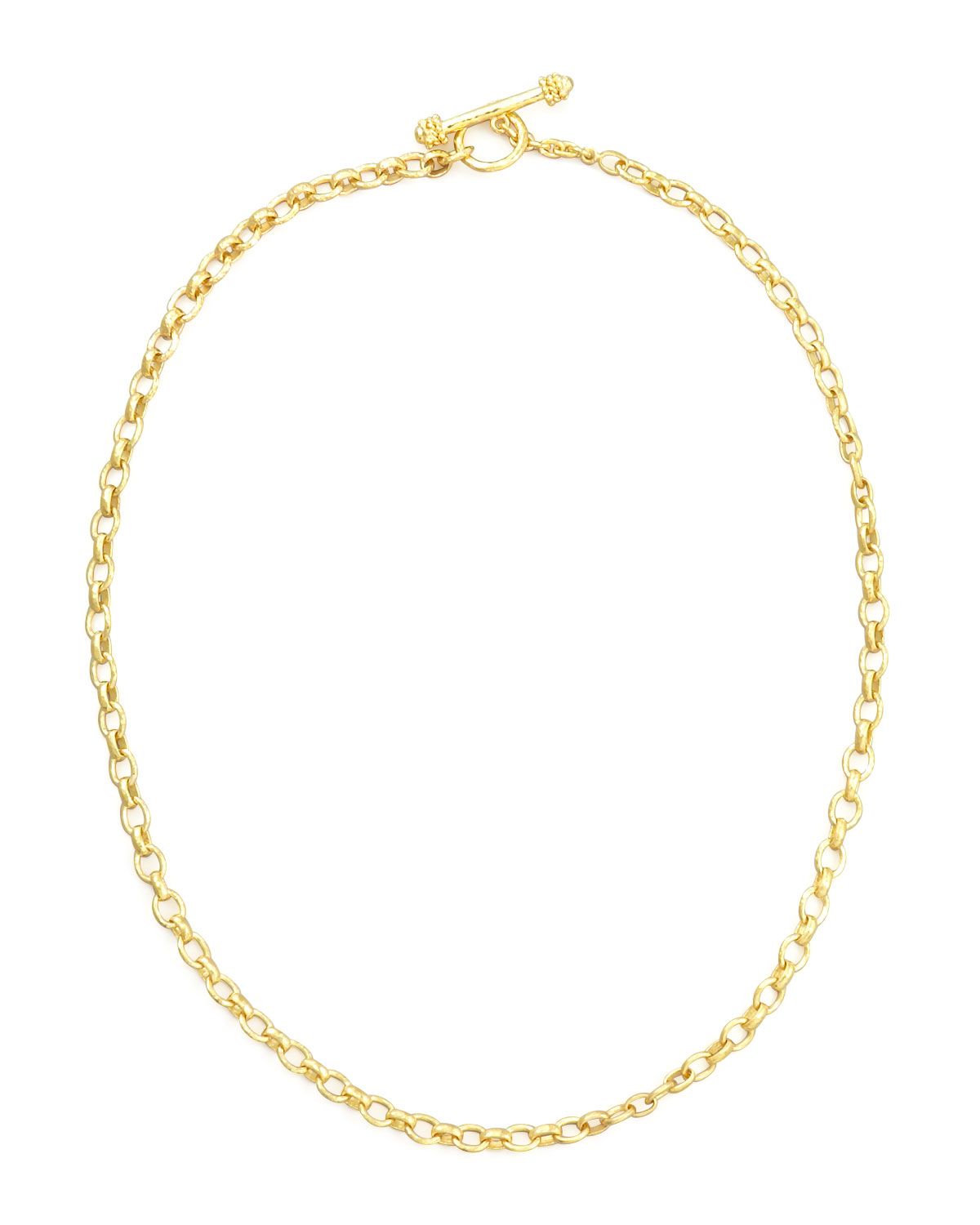 Cortina 19k Gold Link Necklace, 17"L