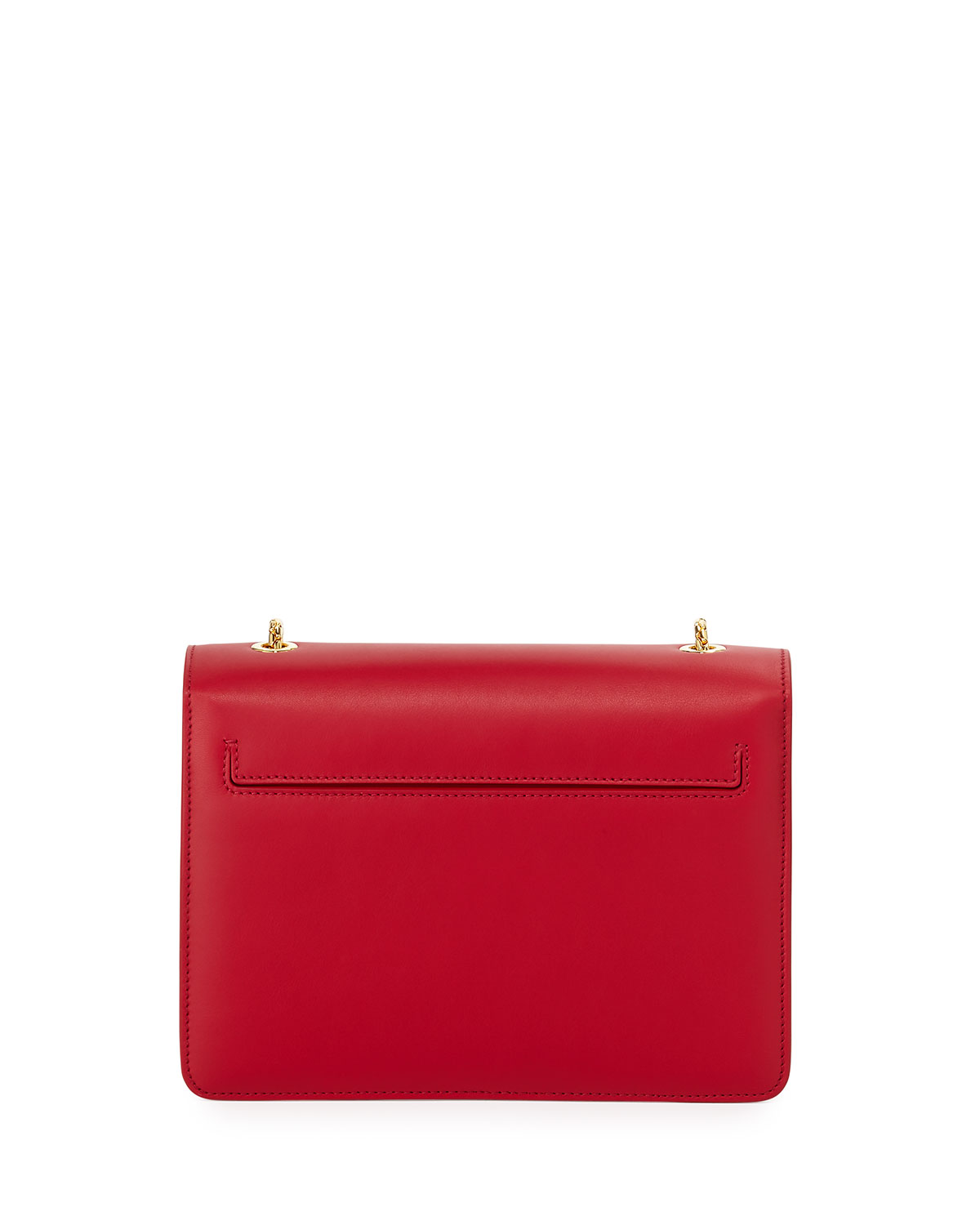 Sienna Medium T-Buckle Leather Shoulder Bag, Red