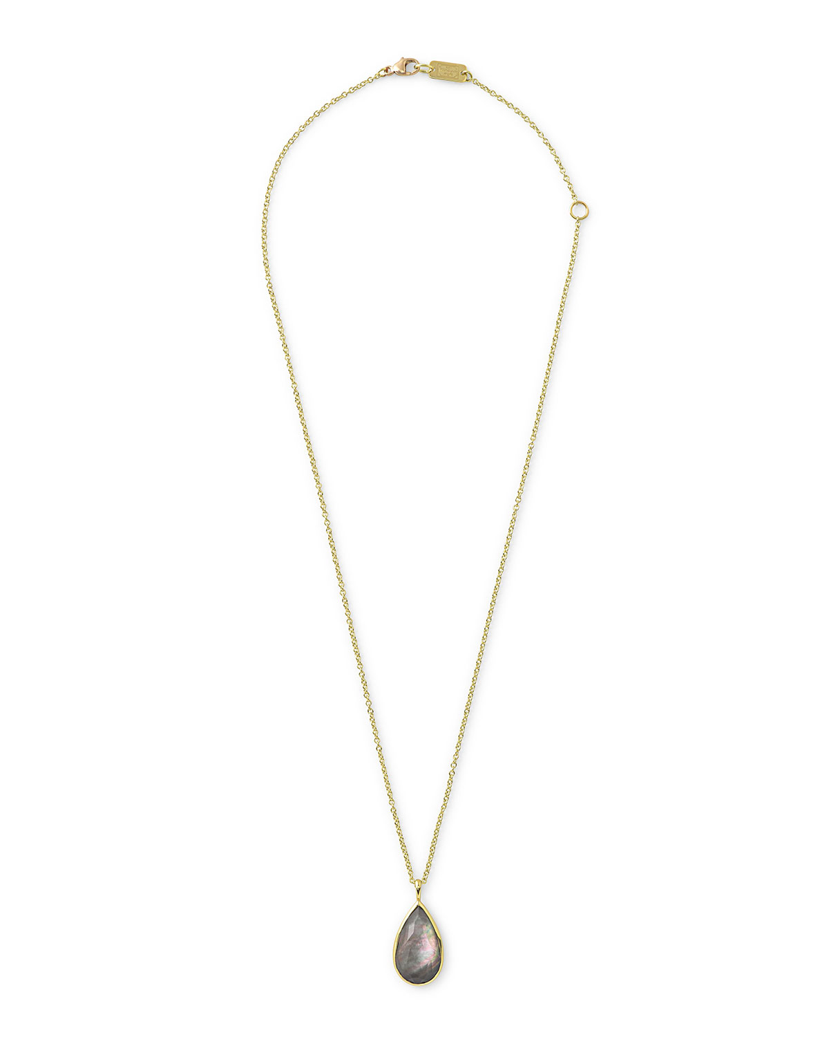 Rock Candy® Teardrop Pendant Necklace in Black Shell