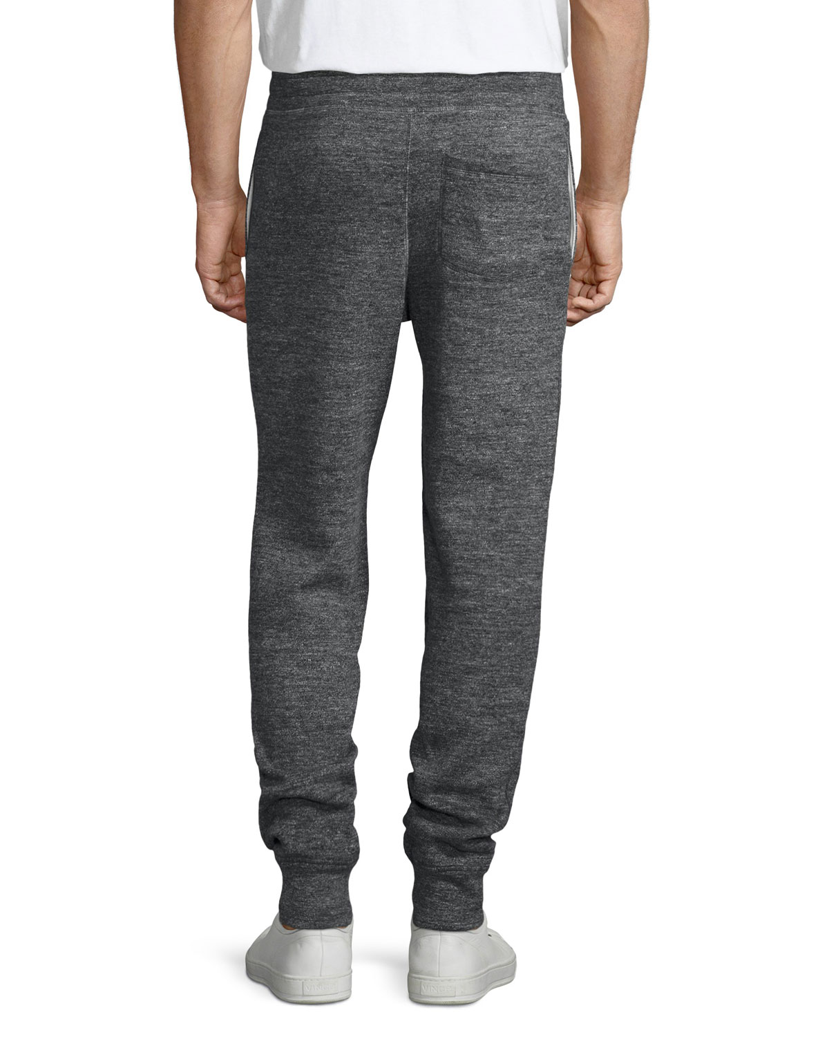 Double-Faced Melange Lounge Trousers, Charcoal