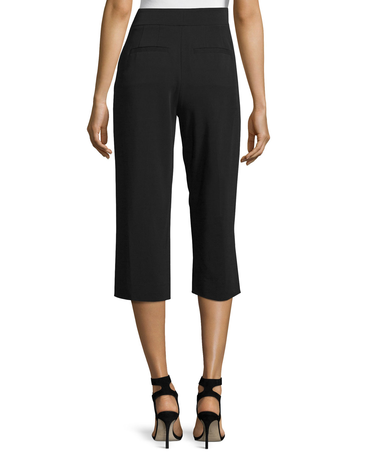 Cooke Slim-Fit Gaucho Pants, Black