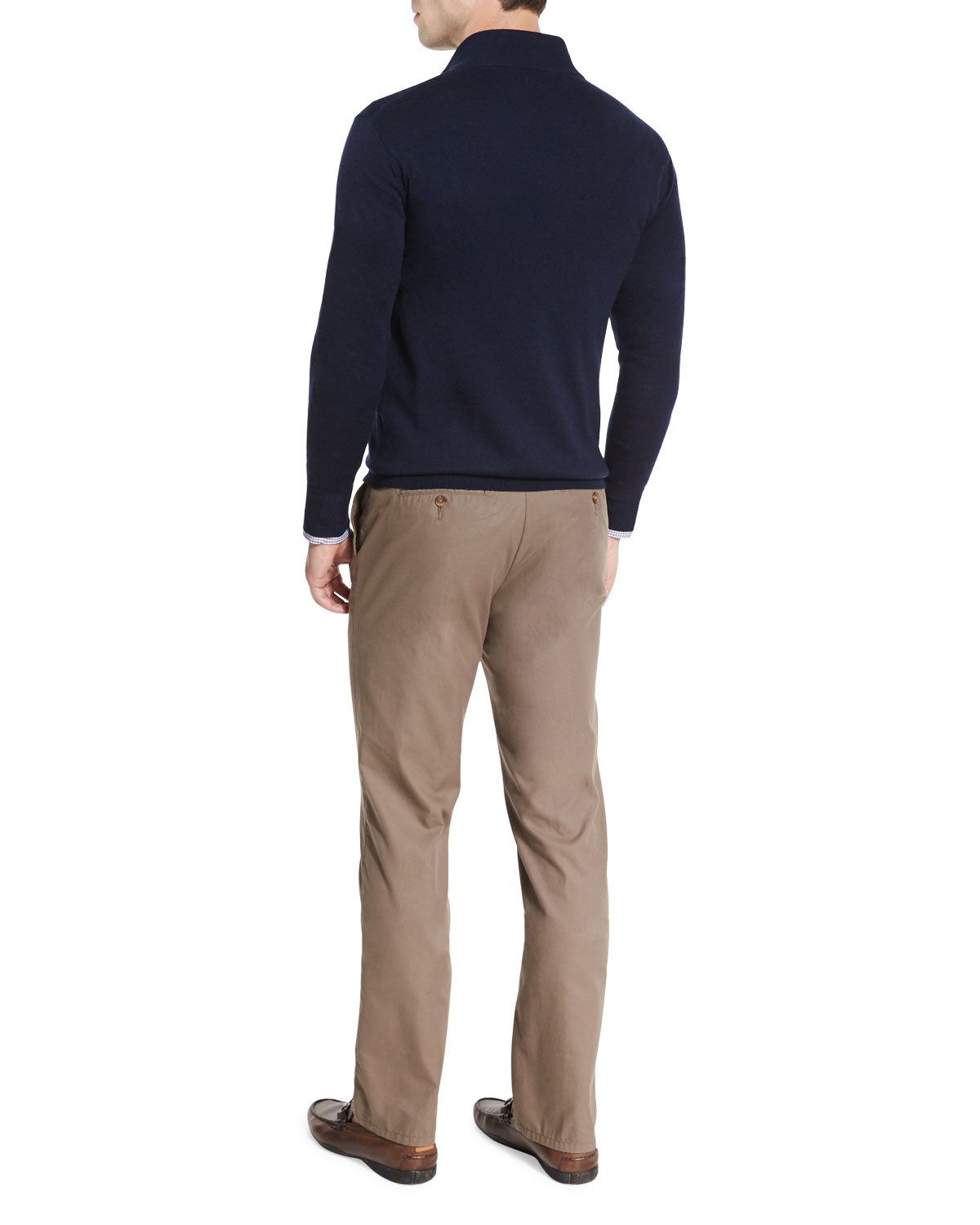 Merino Quarter-Zip Sweater, Navy
