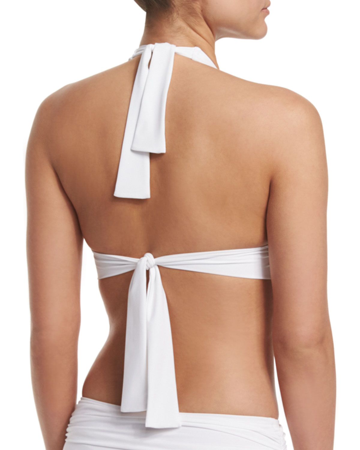 Pearl Halter Swim Top with U-Ring