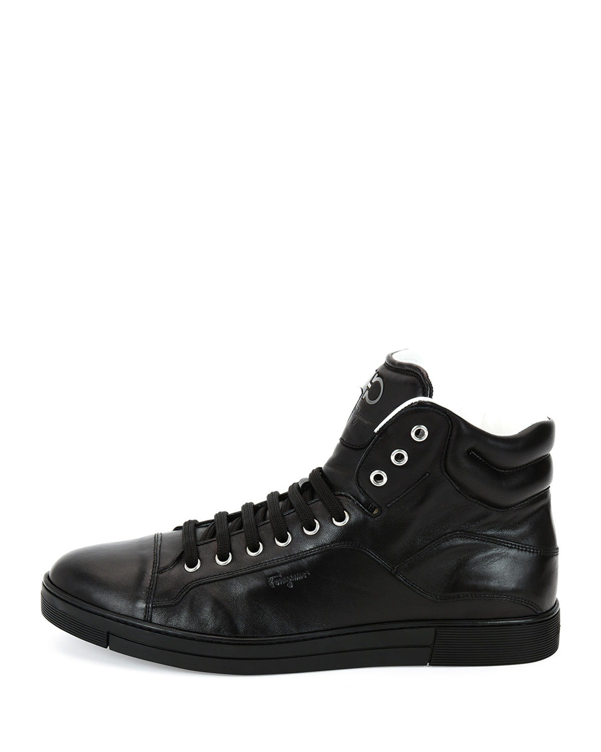 Stephen 2 Calfskin High-Top Sneaker, Black