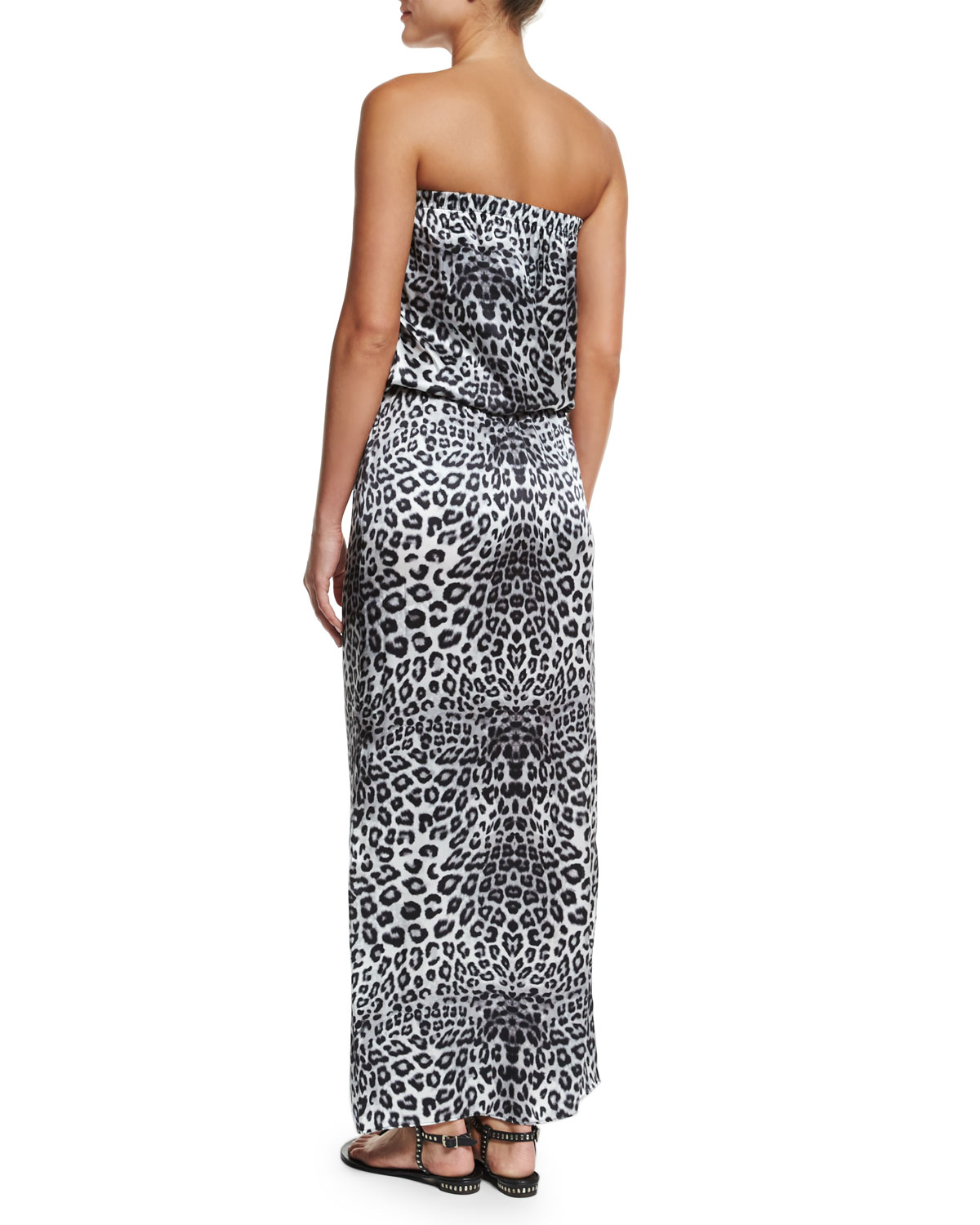 Animal-Print Sleeveless Maxi Dress Coverup