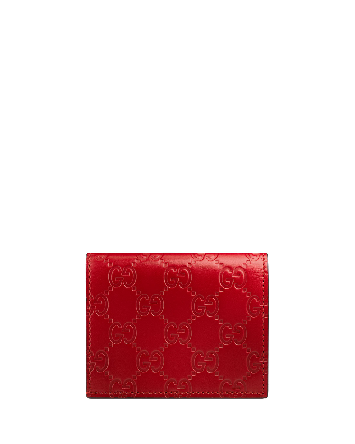 Guccissima Card Case, Red