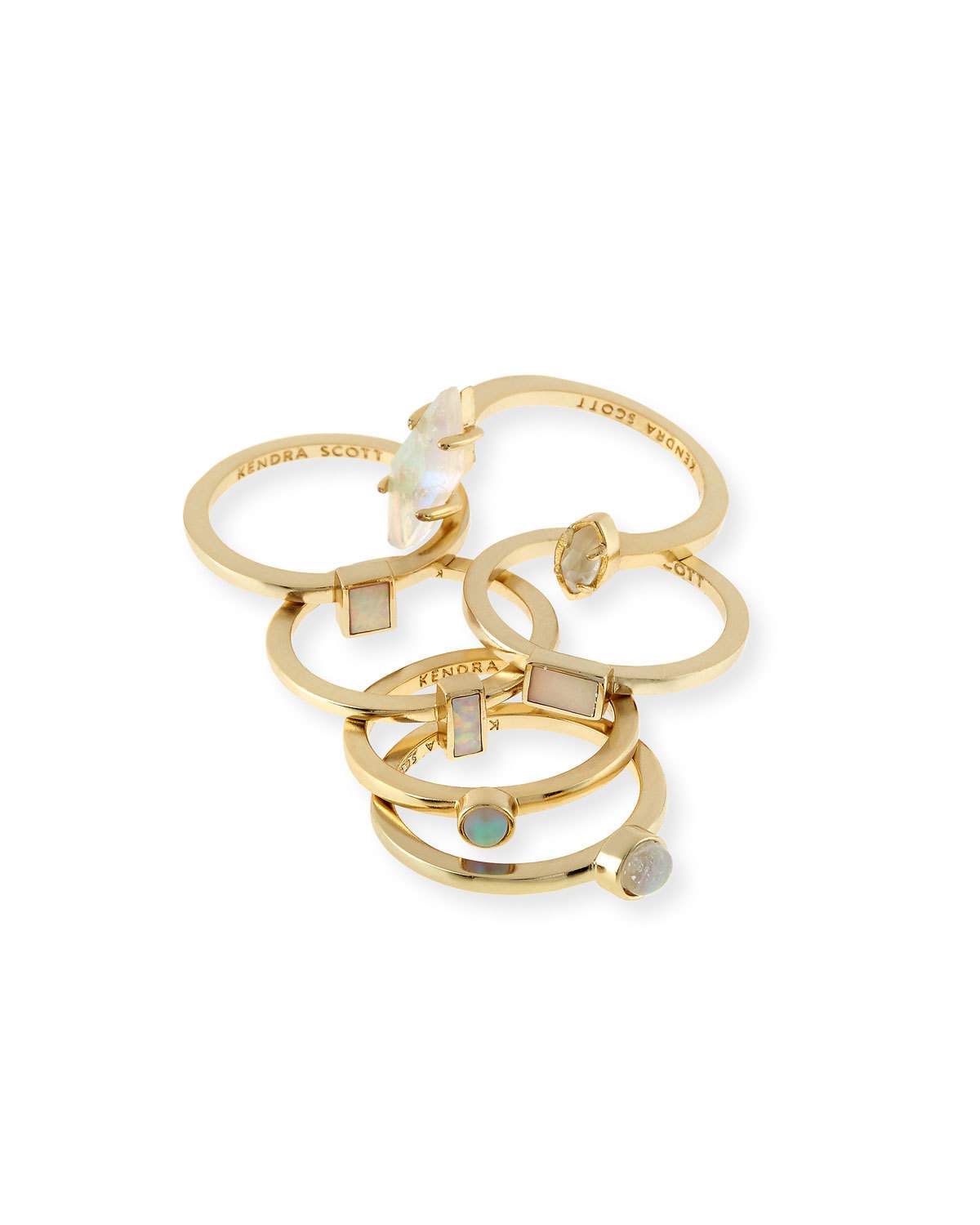 Phoebe Golden Stacking Rings, Set of 6