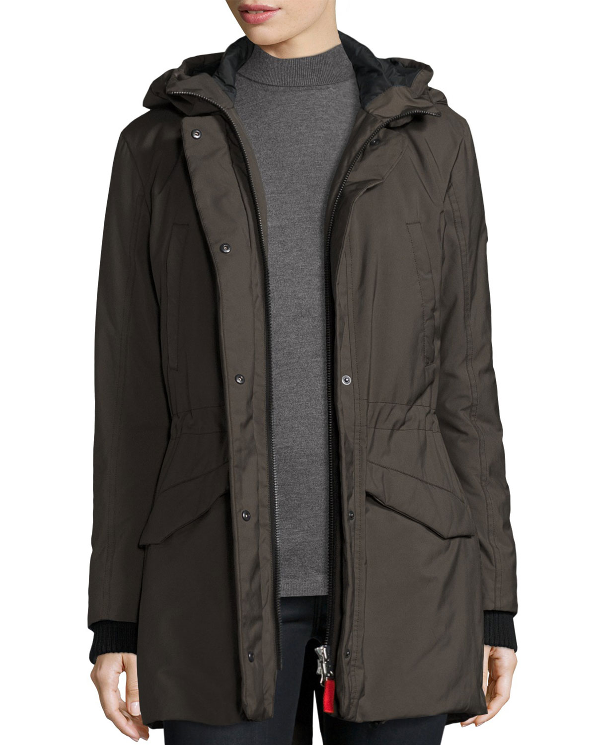 Hooded Oxford Coat, Lava