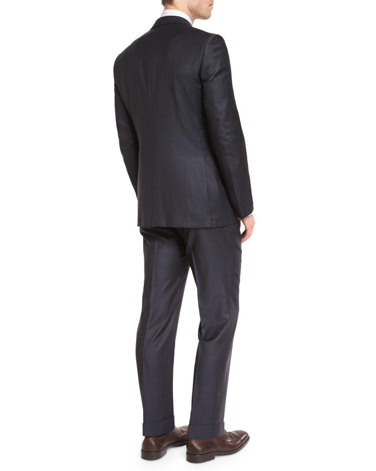 Graffiato Trofeo Wool Two-Piece Suit, Charcoal