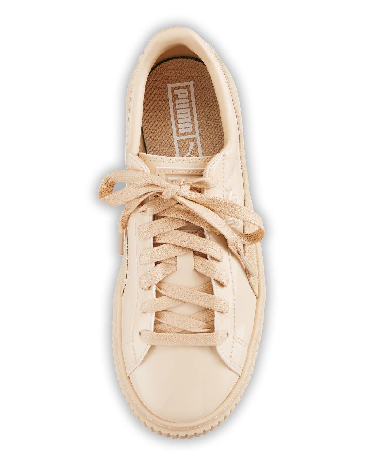 Basket Patent Platform Low-Top Sneaker, Frappe