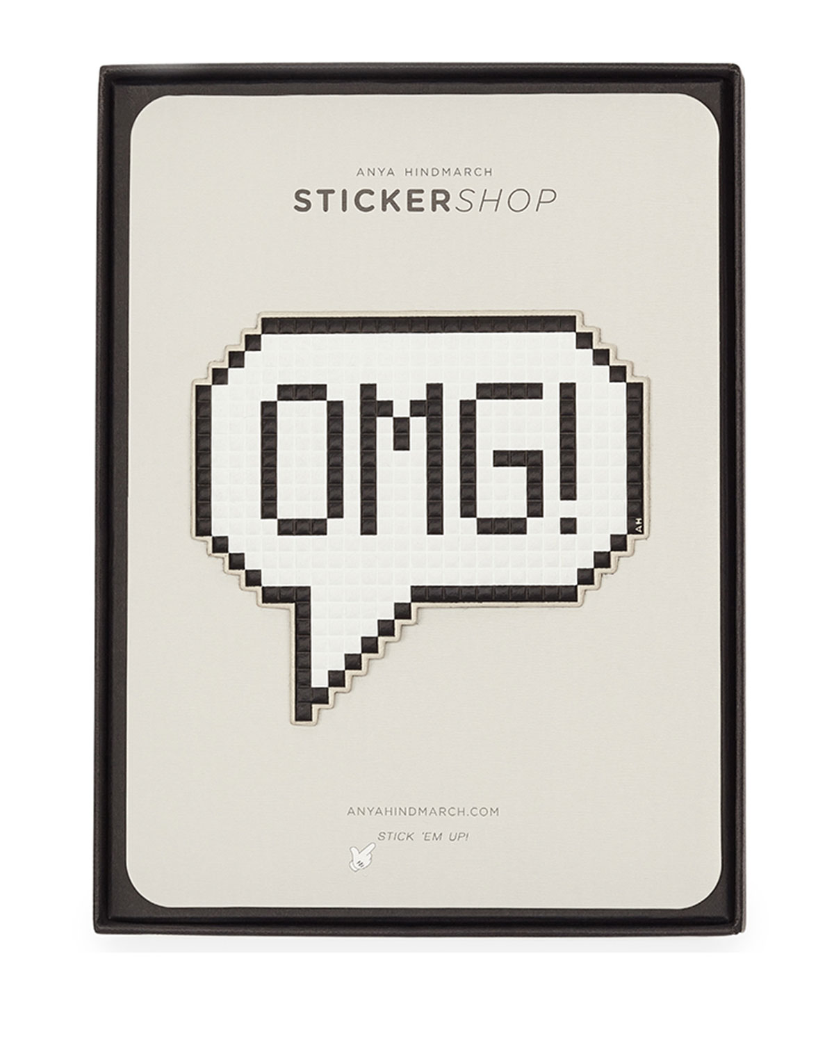 OMG Jumbo Sticker for Handbag, White