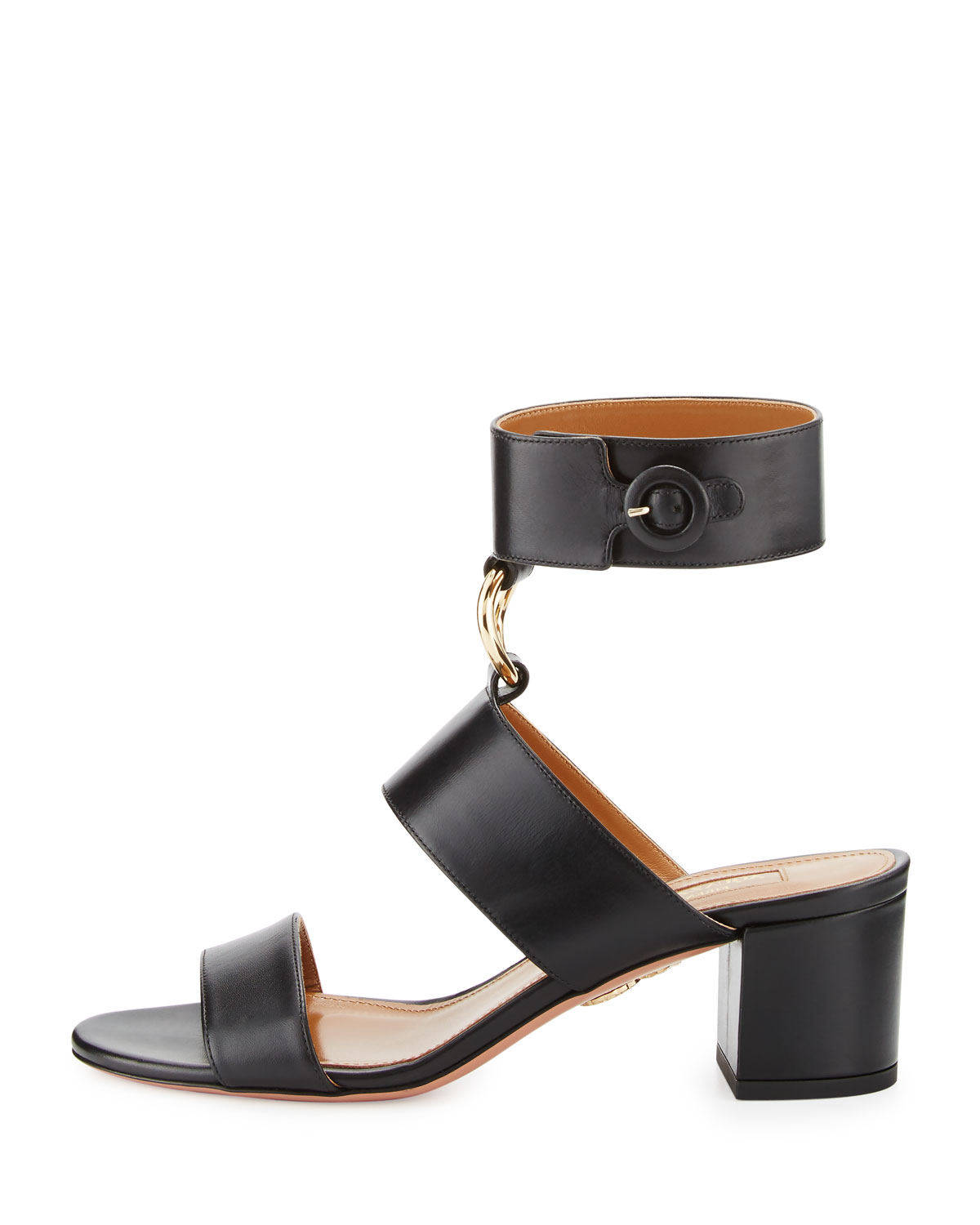 Safari Leather 50mm Sandal, Black