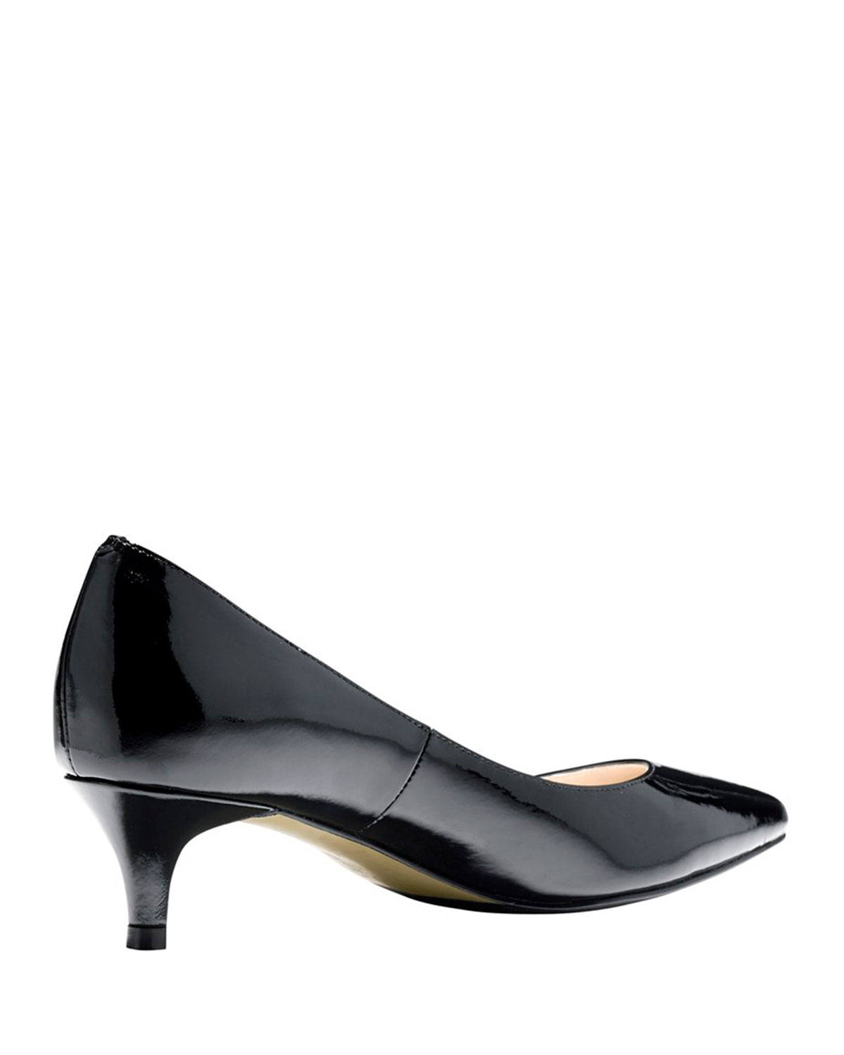 Juliana Low-Heel Patent Pump, Black