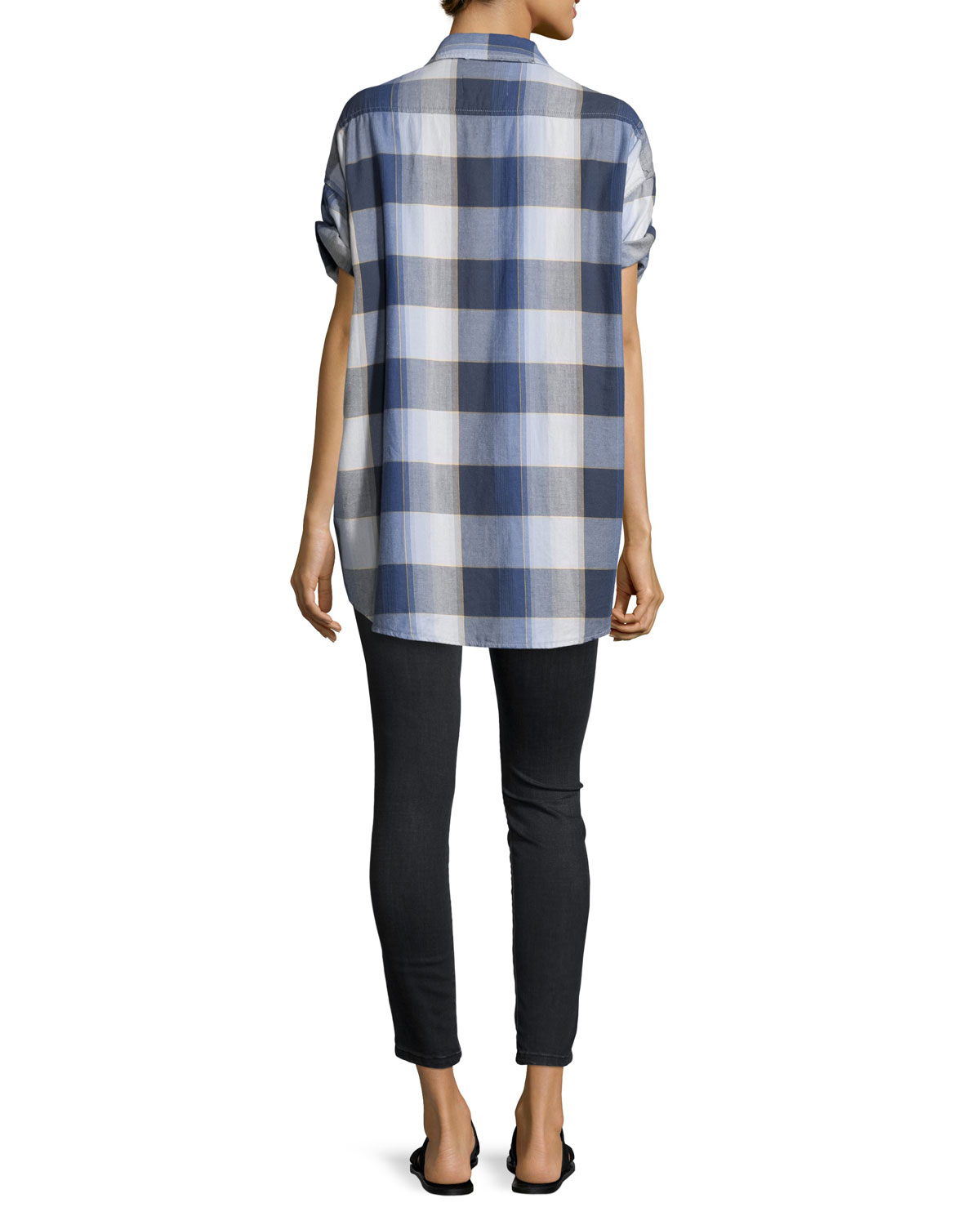 The Big Roll-Sleeve Shirt, Picnic Plaid