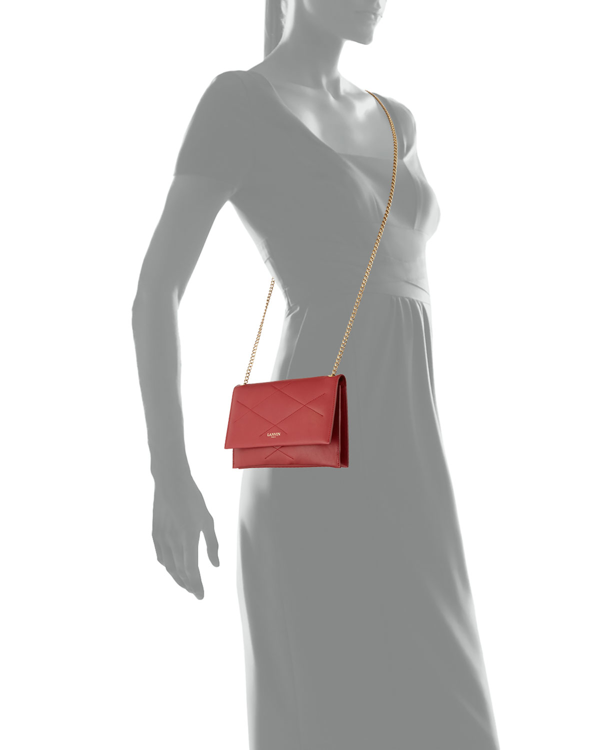 Sugar Lambskin Wallet-On-Chain, Red