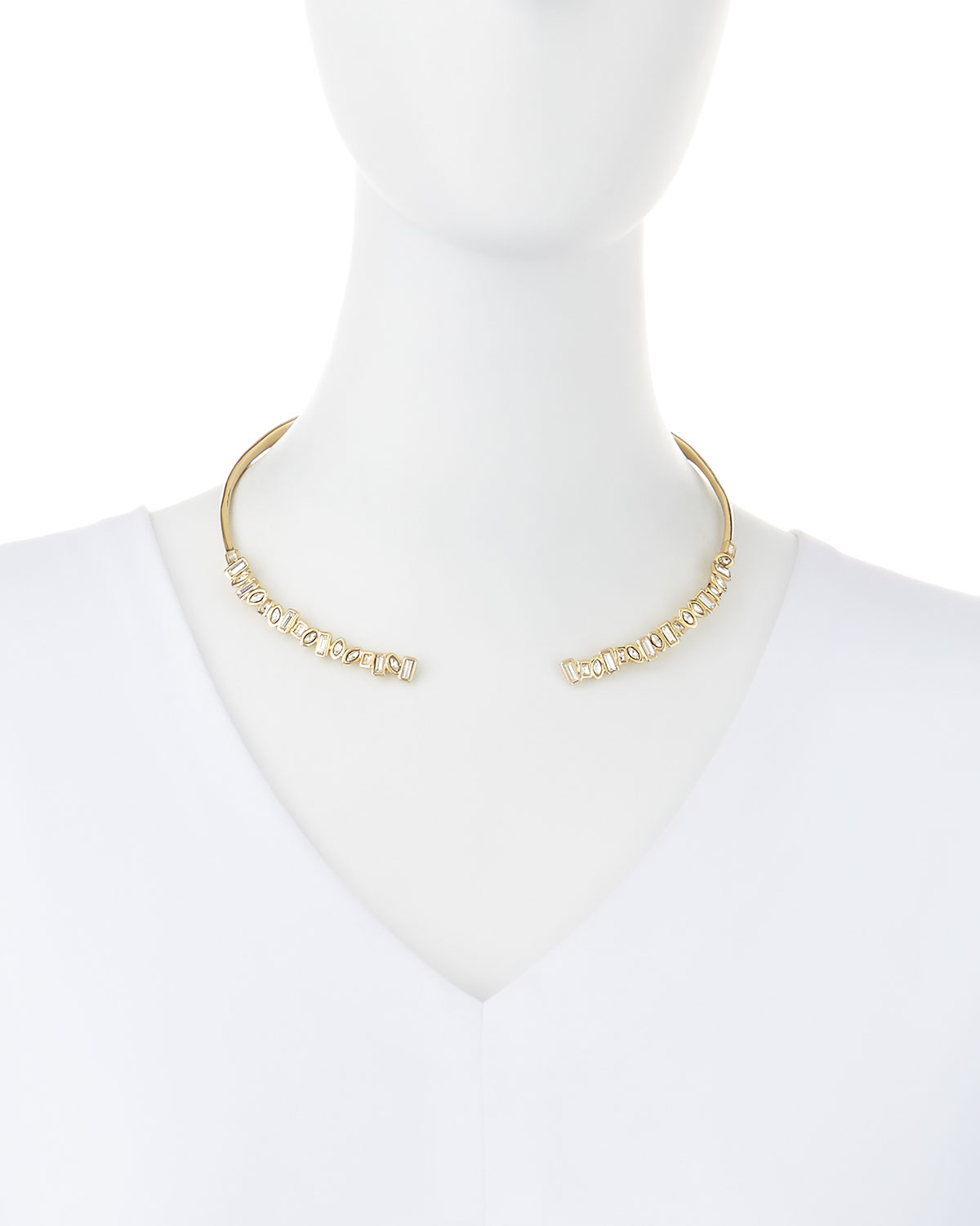 Baguette Crystal Collar Necklace