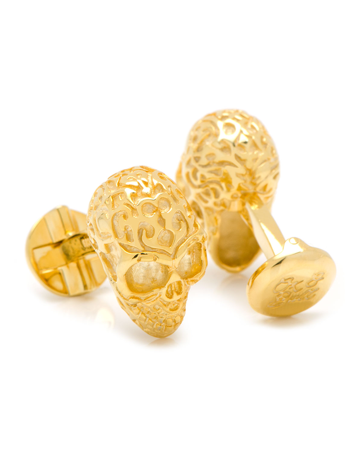 Vermeil Fatale Skull Cuff Links