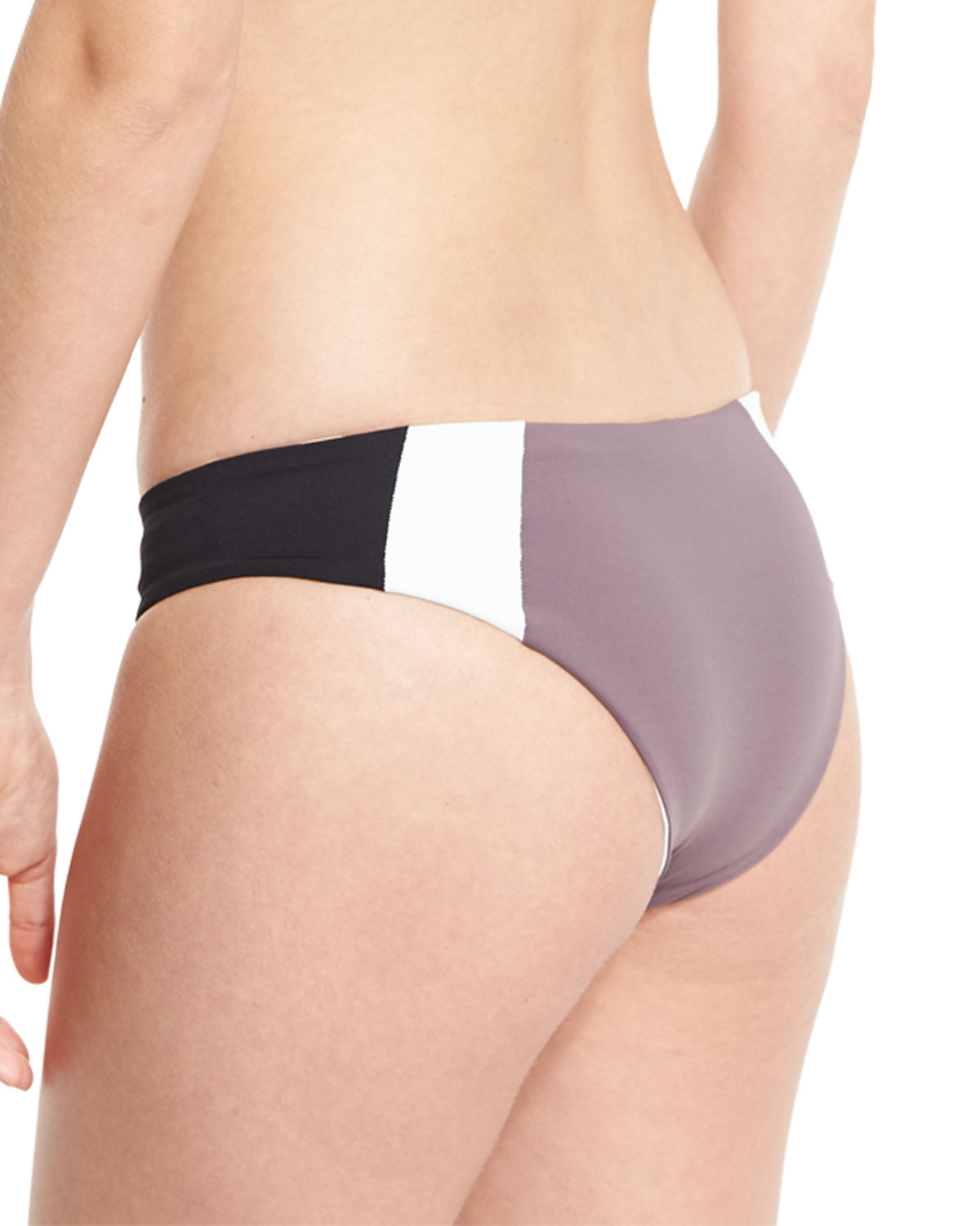 Mia Reversible Colorblock Swim Bottom, Pebble