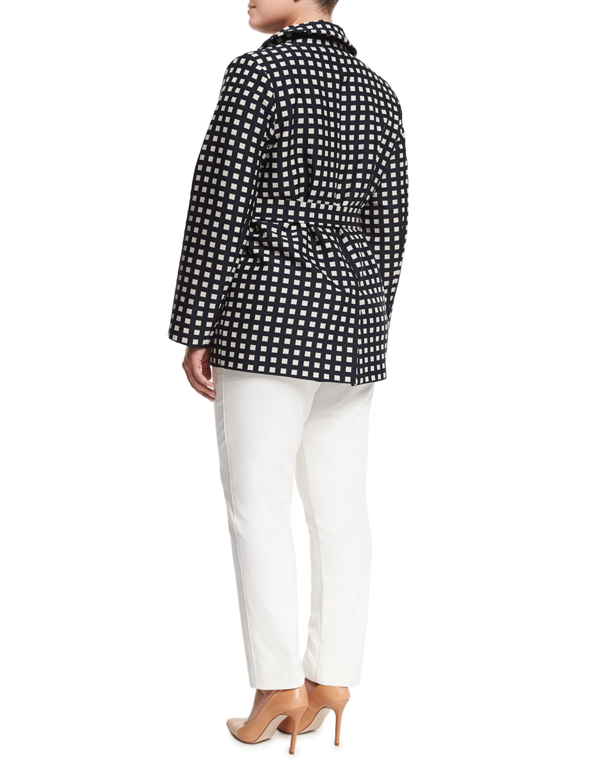 Area Painted-Collar Top, Plus Size