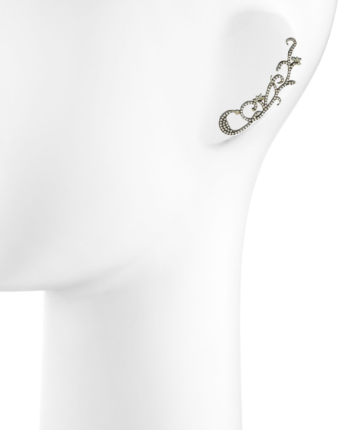 White Diamond Vine Ear Cuff