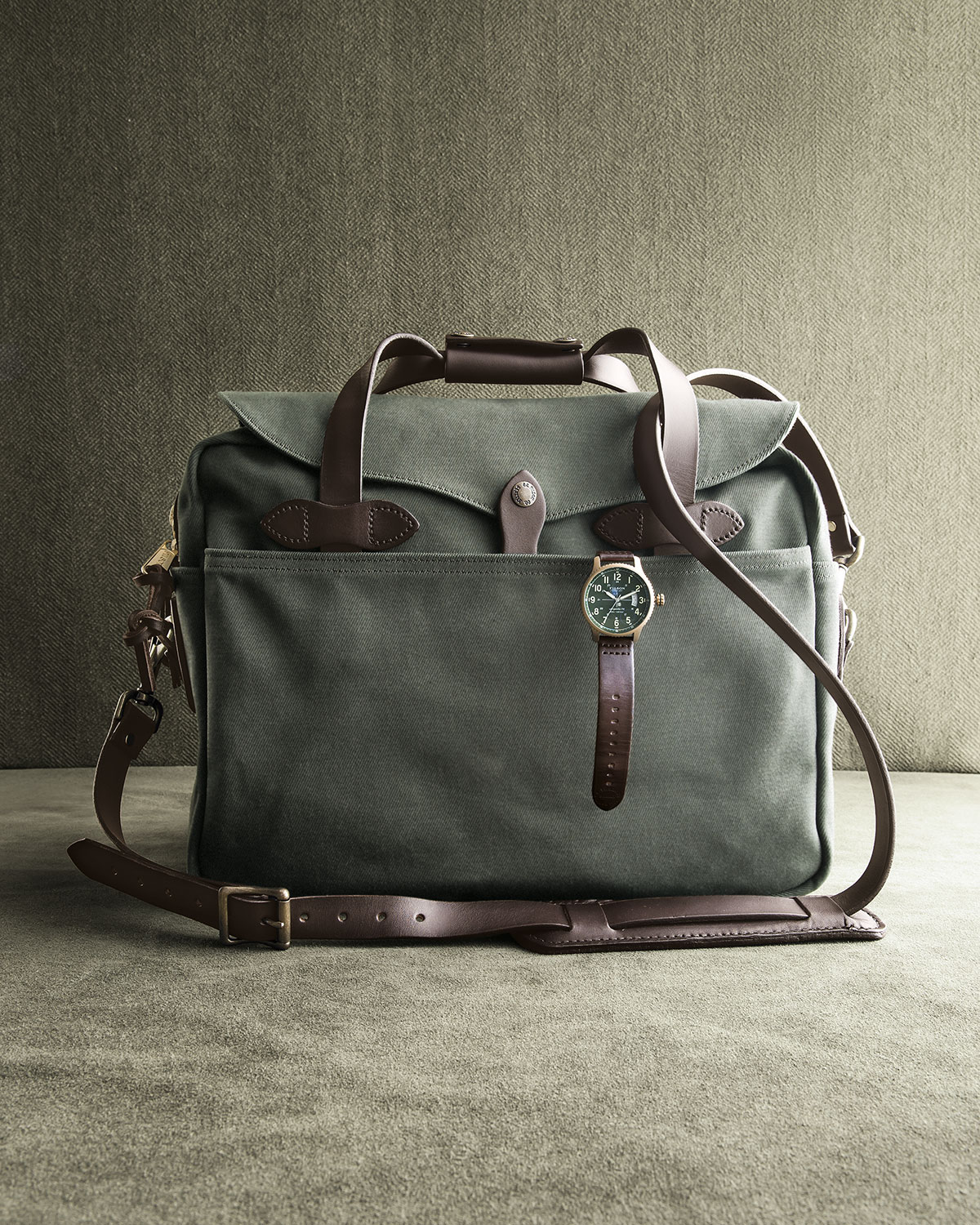 Cotton Twill Briefcase Computer Bag
