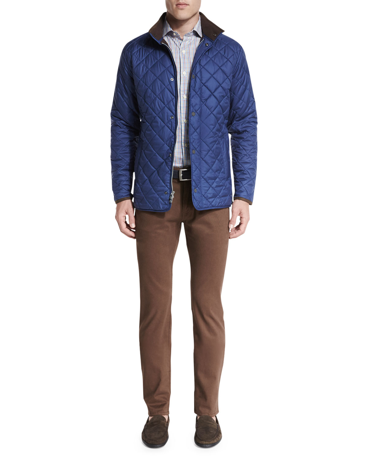 Crown Pin Tattersall Oxford Shirt, Hawaiian Blue