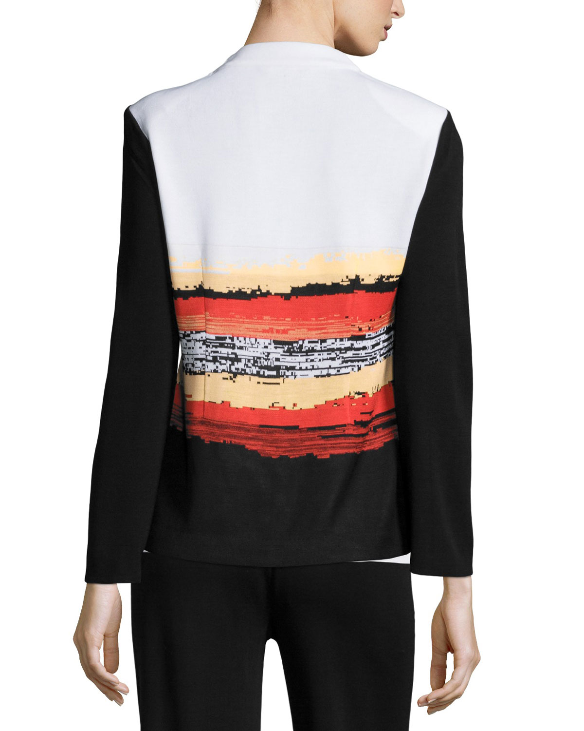 Graphic Sunset One-Button Jacket, Multi, Plus Size  