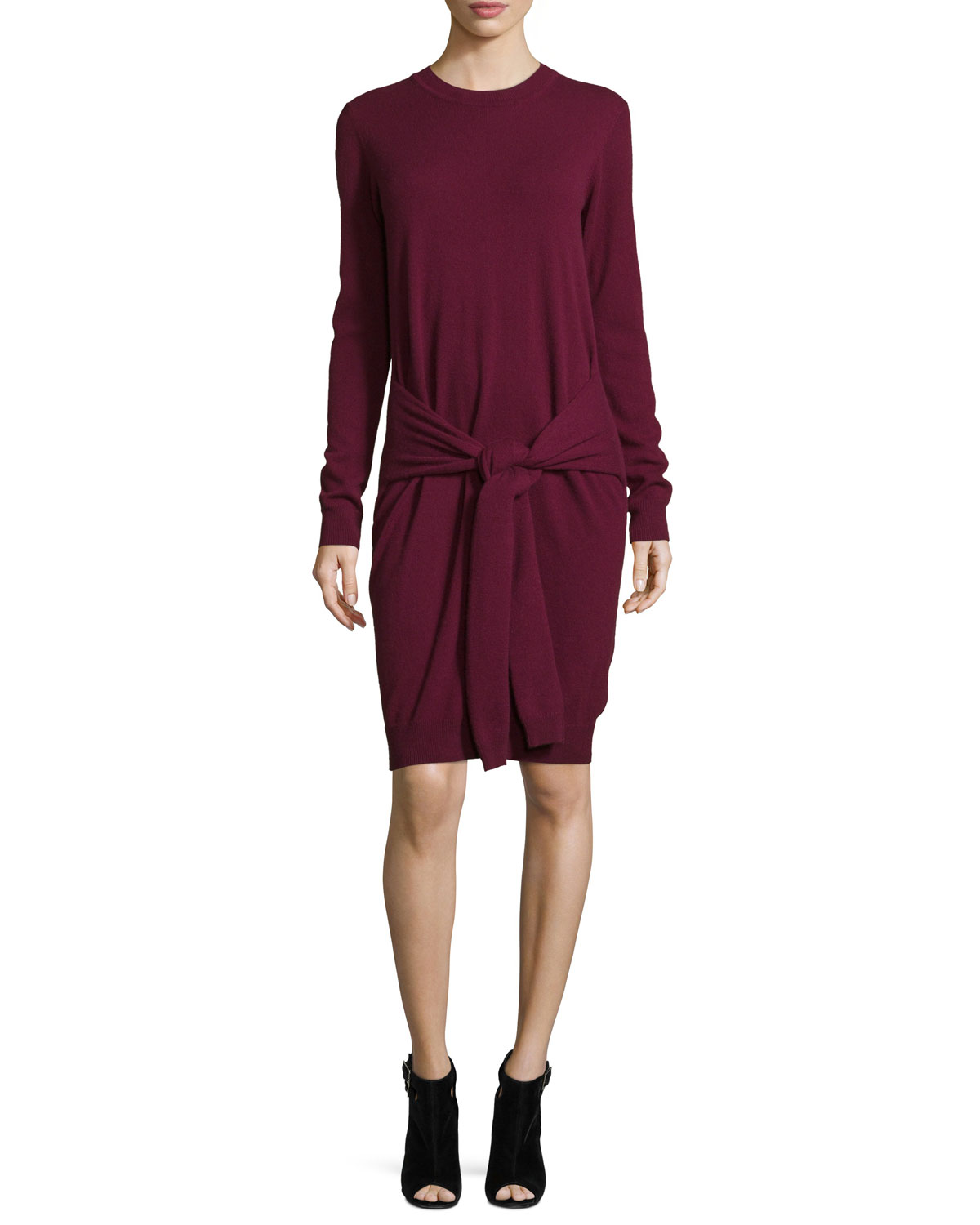 Tie-Front Cashmere Sweaterdress