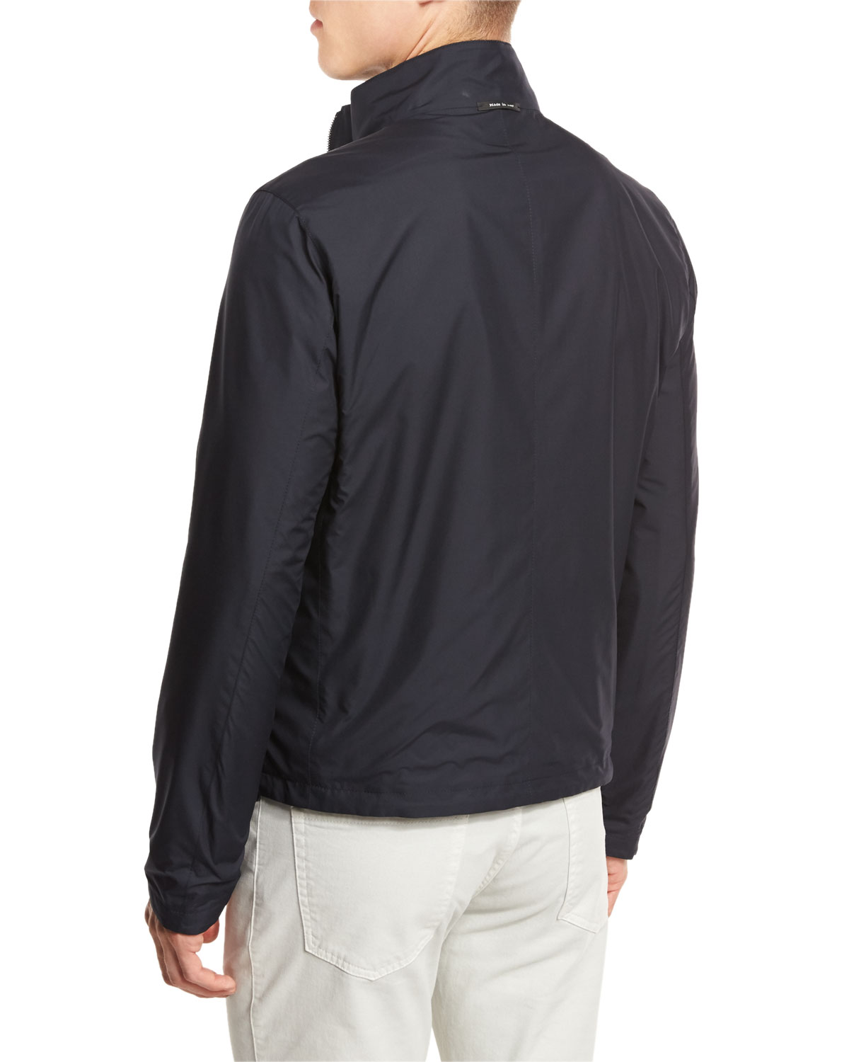 Reversible Tech Bomber Jacket, Navy