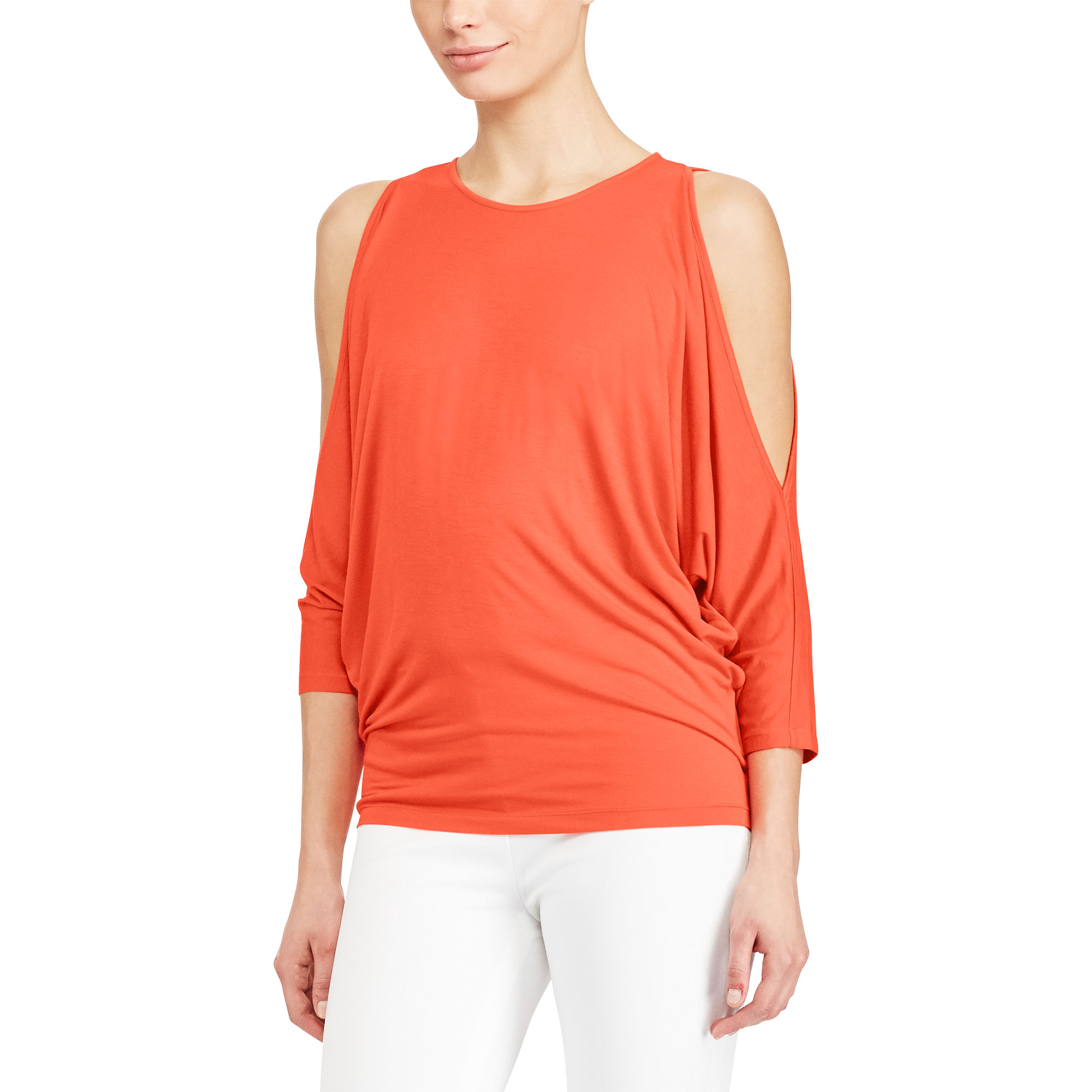 Cutout-Shoulder Jersey Top