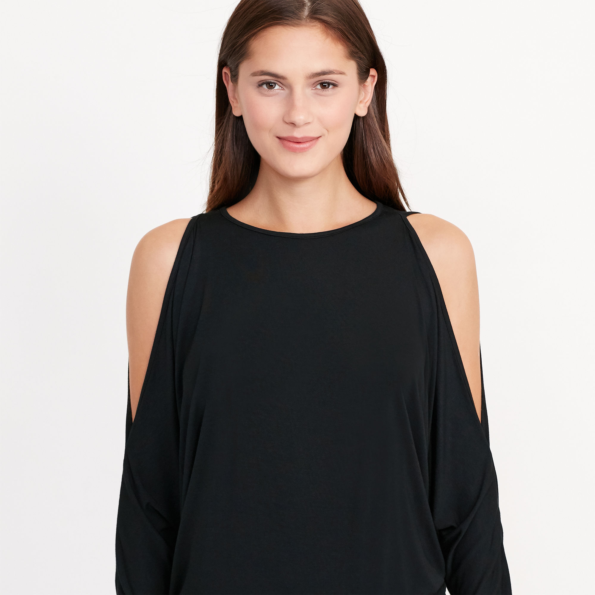 Cutout-Shoulder Jersey Top