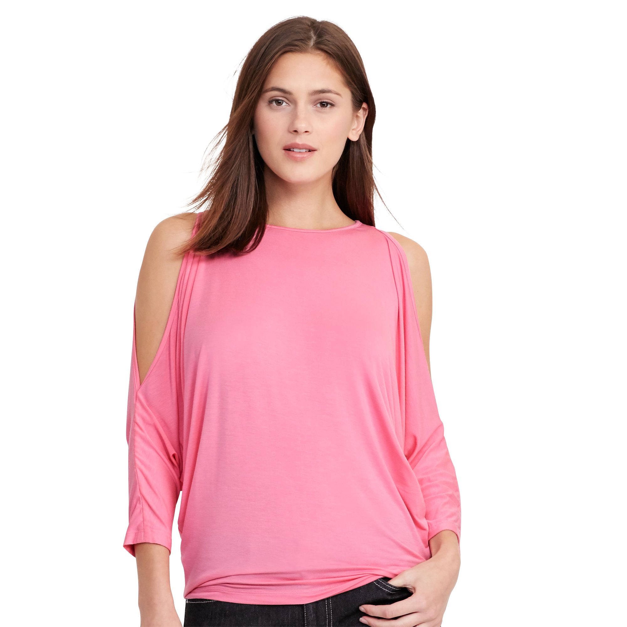 Cutout-Shoulder Jersey Top