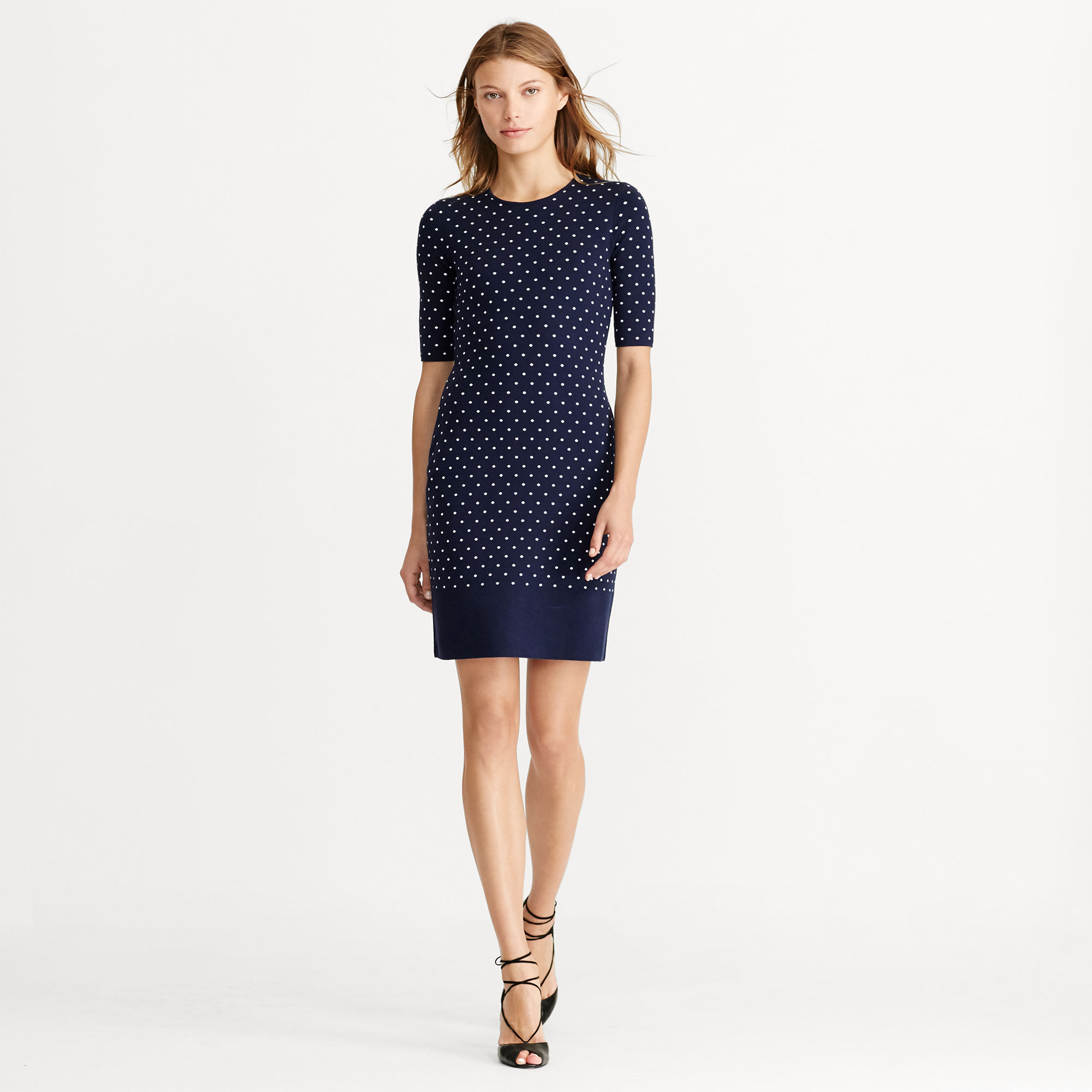 Polka-Dot Sweater Dress