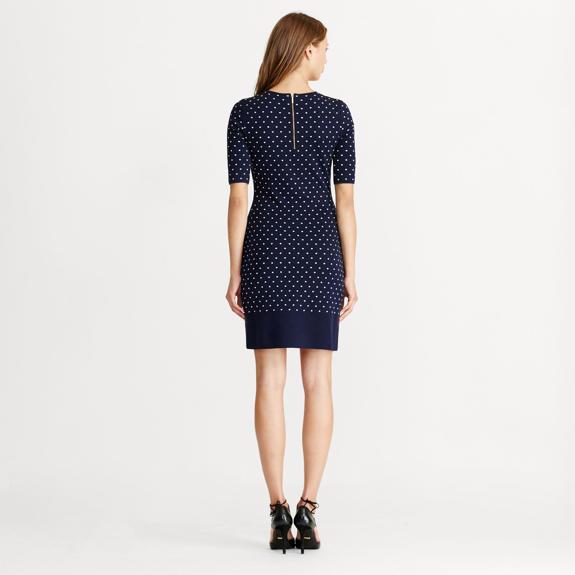 Polka-Dot Sweater Dress