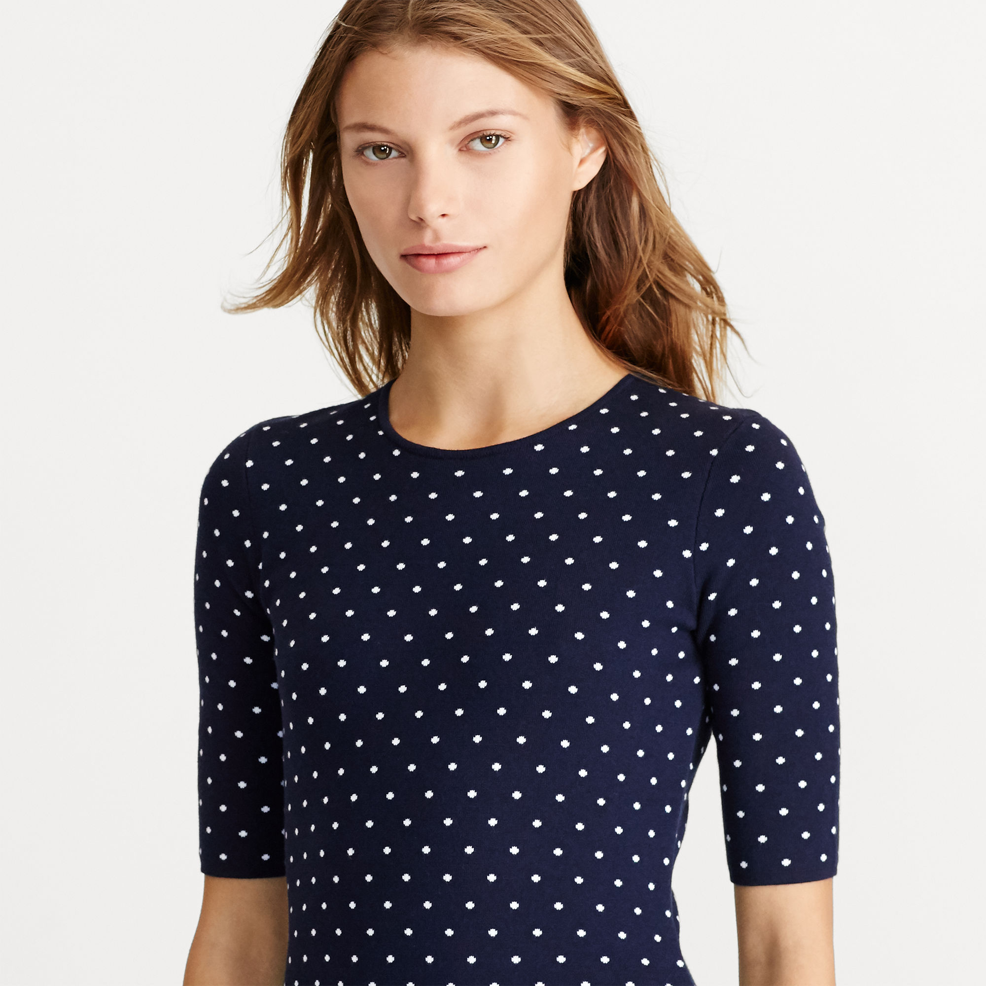 Polka-Dot Sweater Dress